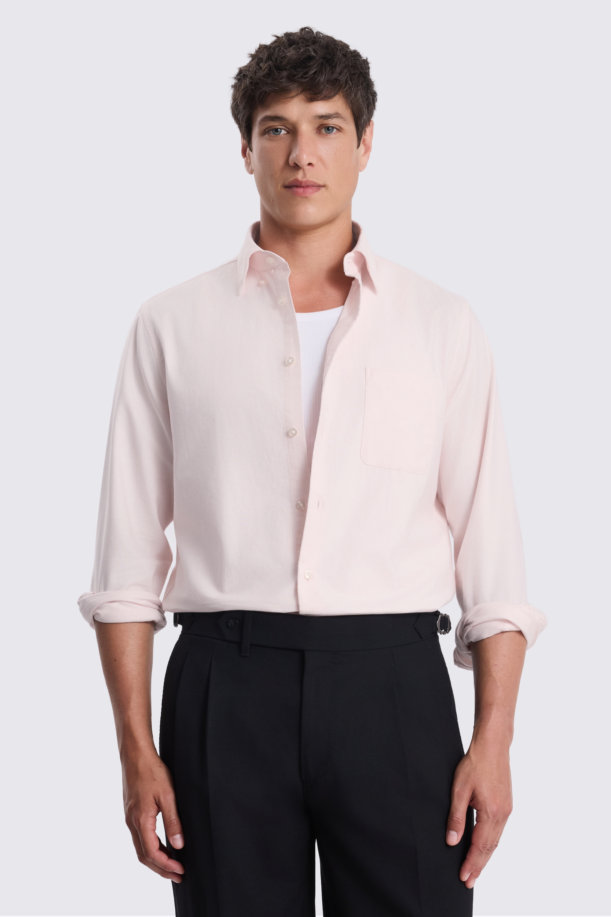 Light Pink Washed Cotton Oxford Shirt