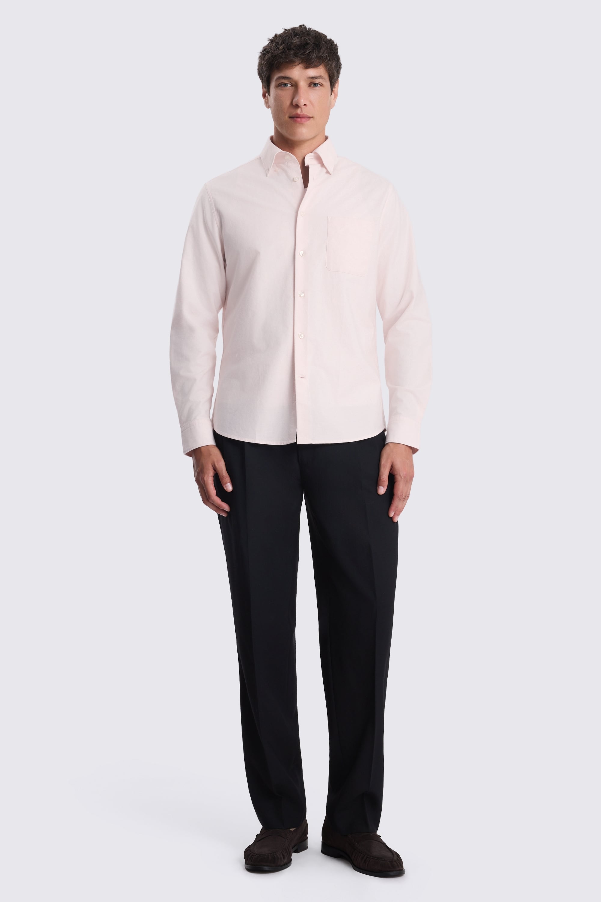 Light Pink Washed Cotton Oxford Shirt
