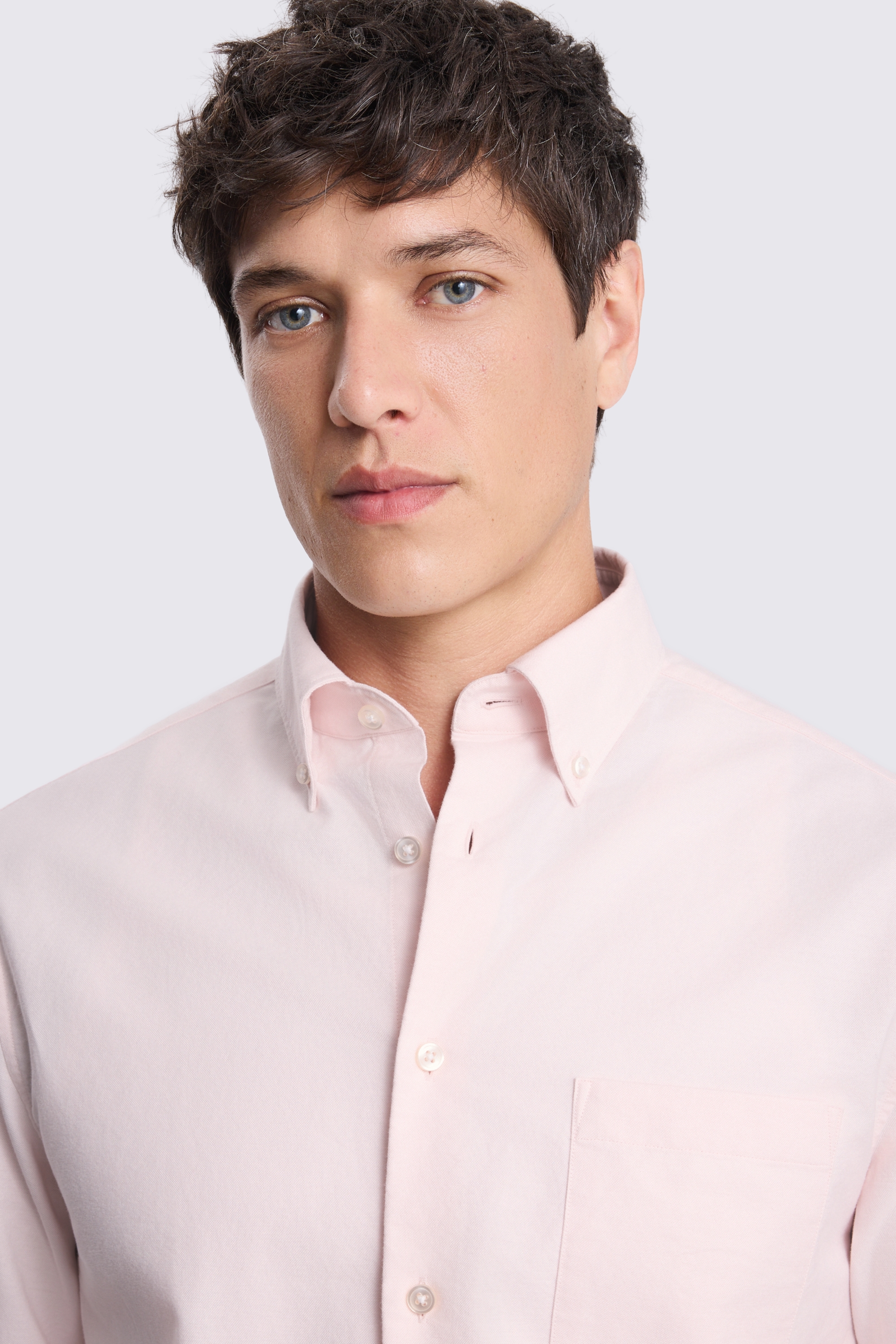 Light Pink Washed Cotton Oxford Shirt