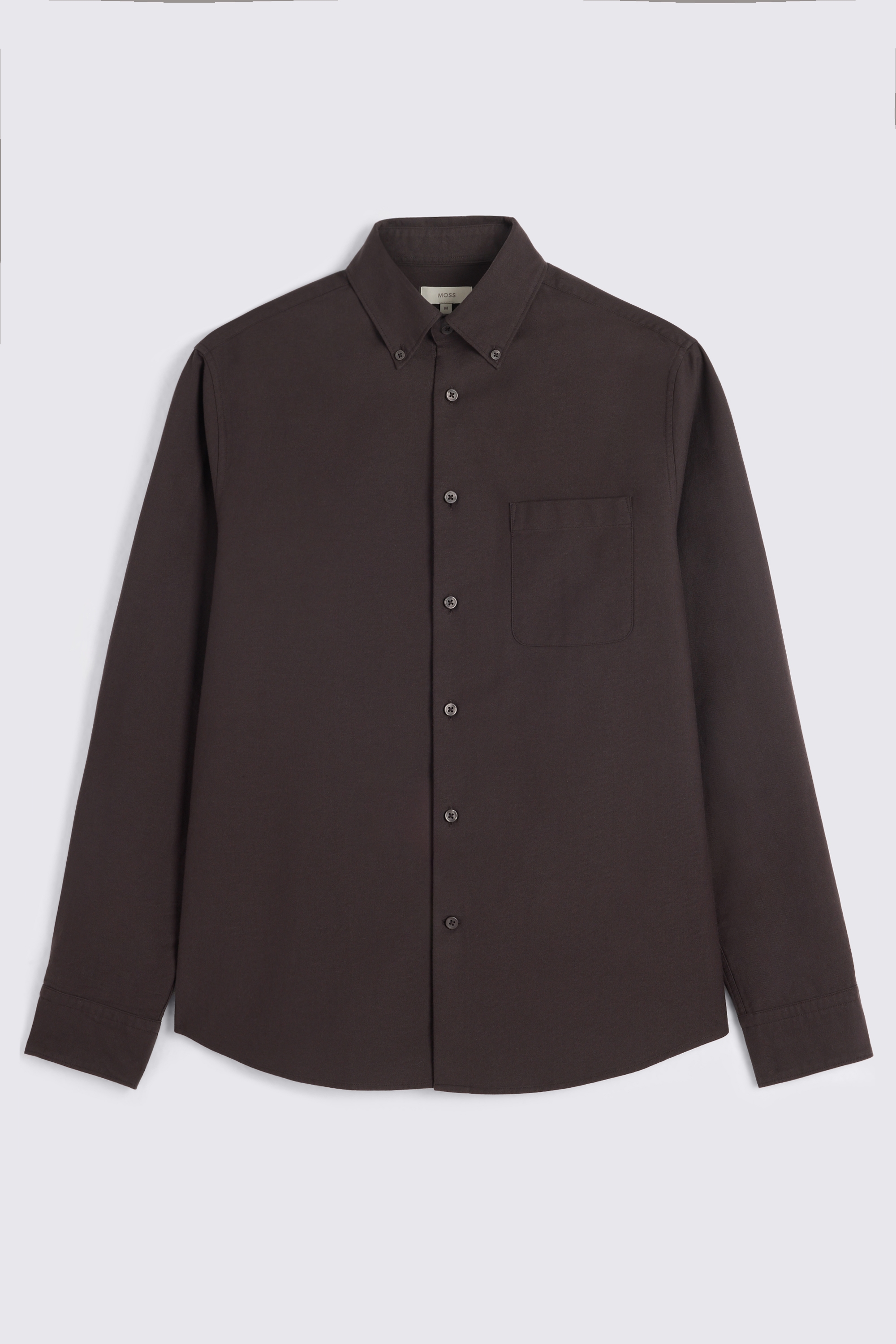 Dark Brown Washed Oxford Shirt