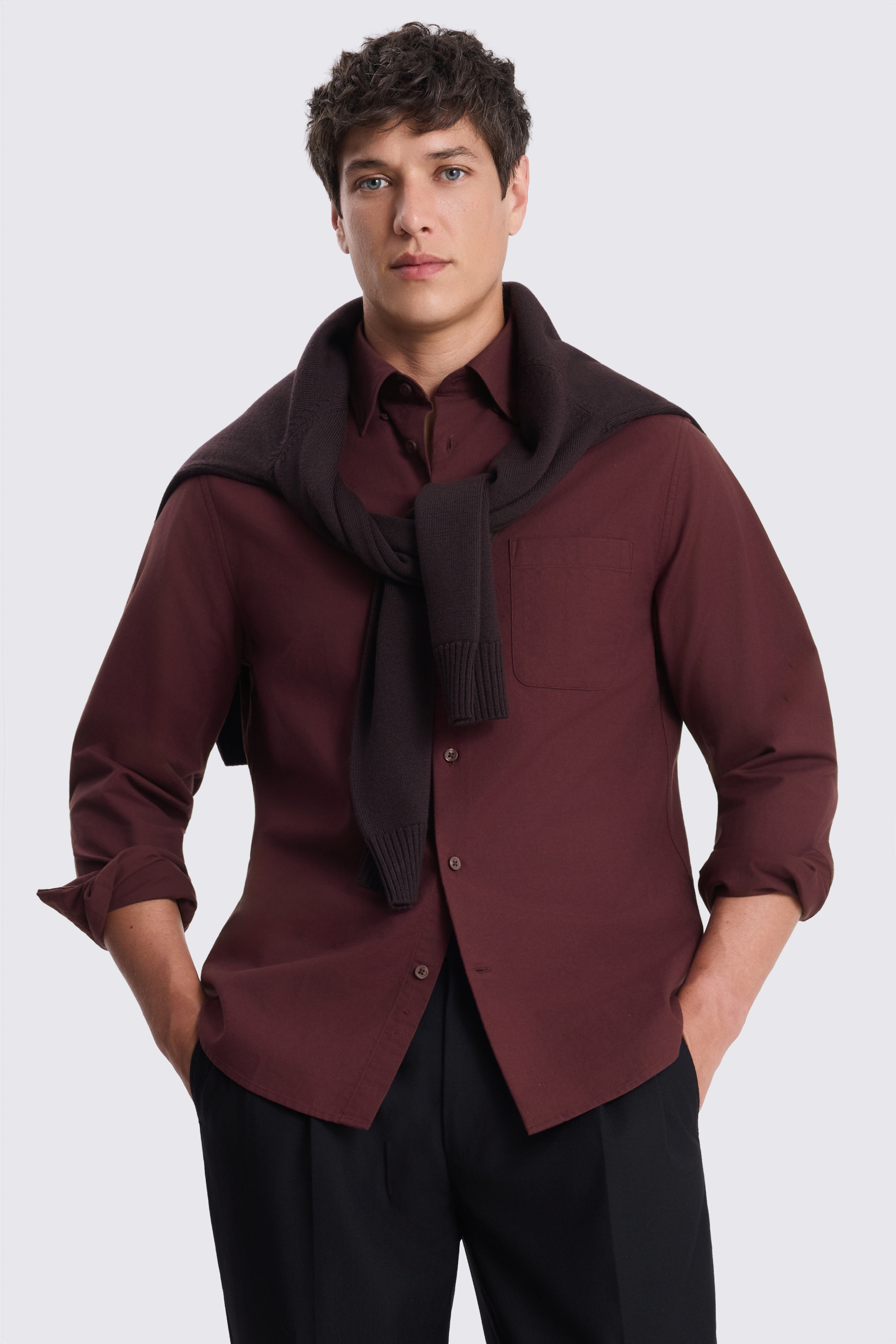 Wine Washed Oxford Shirt