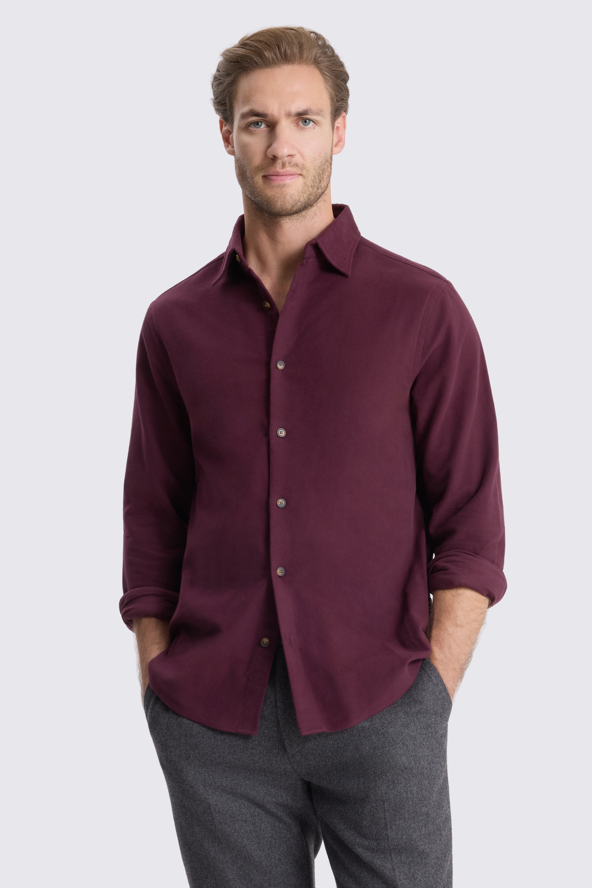 Wine Moleskin Overshirt