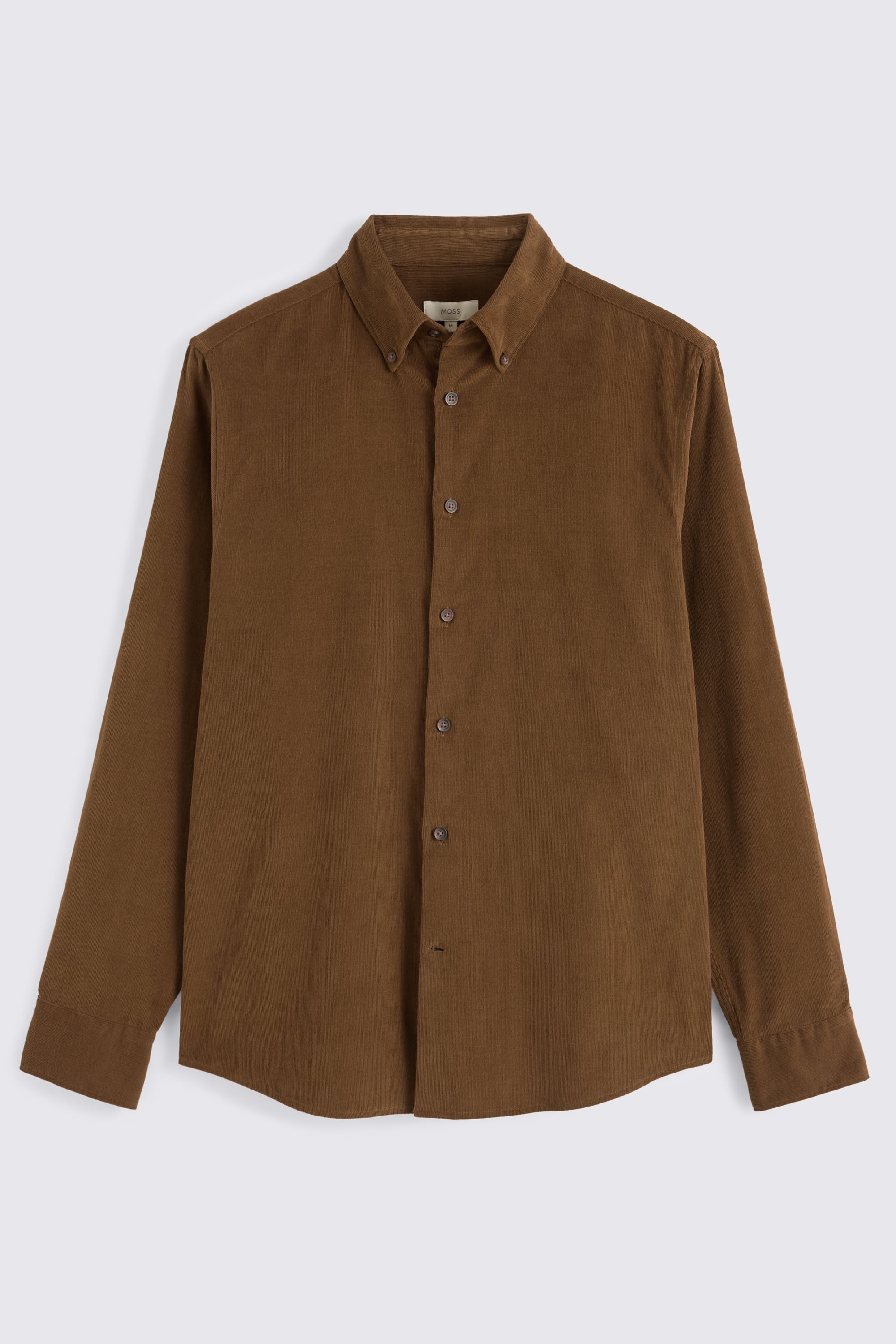 Button Down Mid Brown Corduroy Shirt