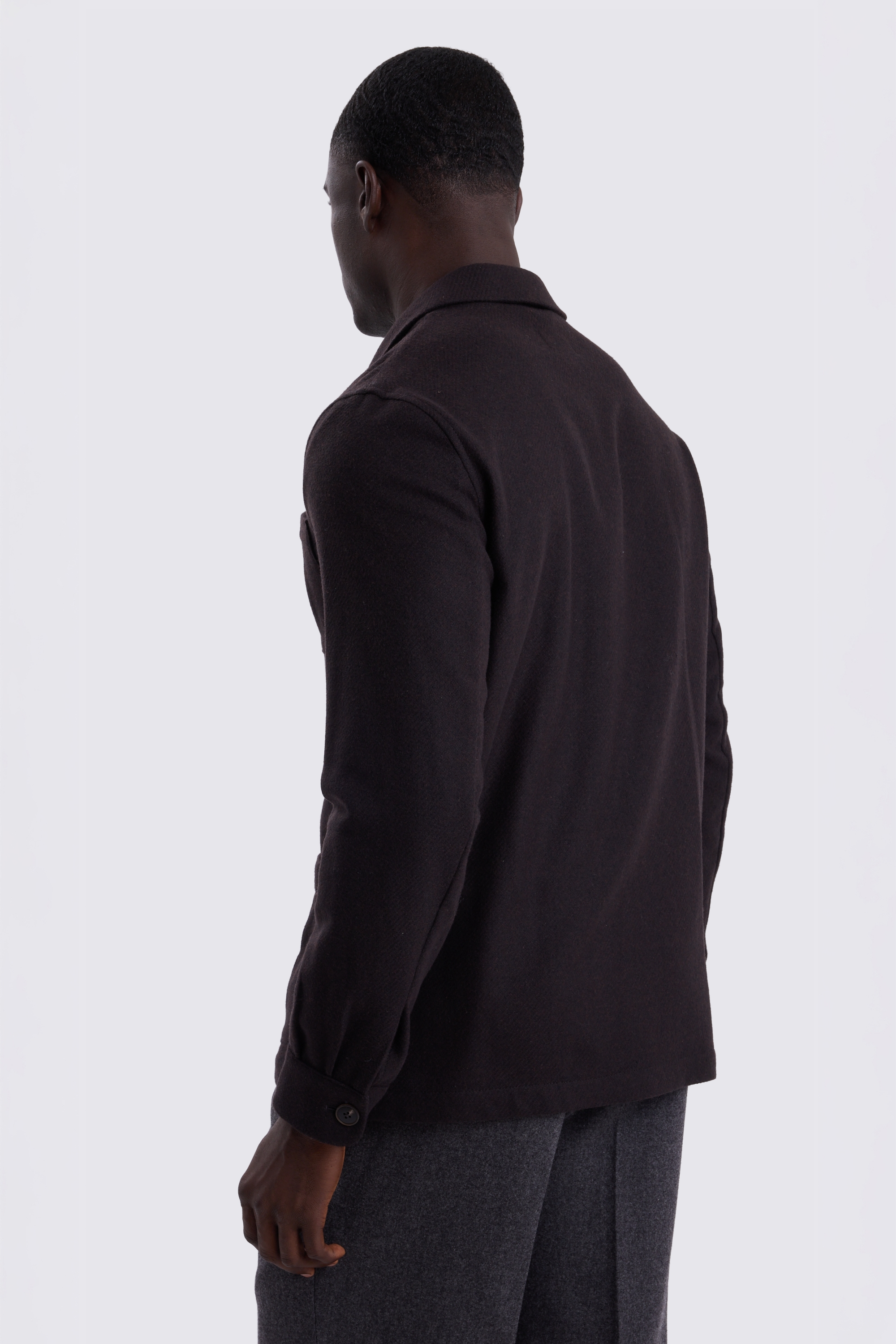Brown Twill Safari Shacket