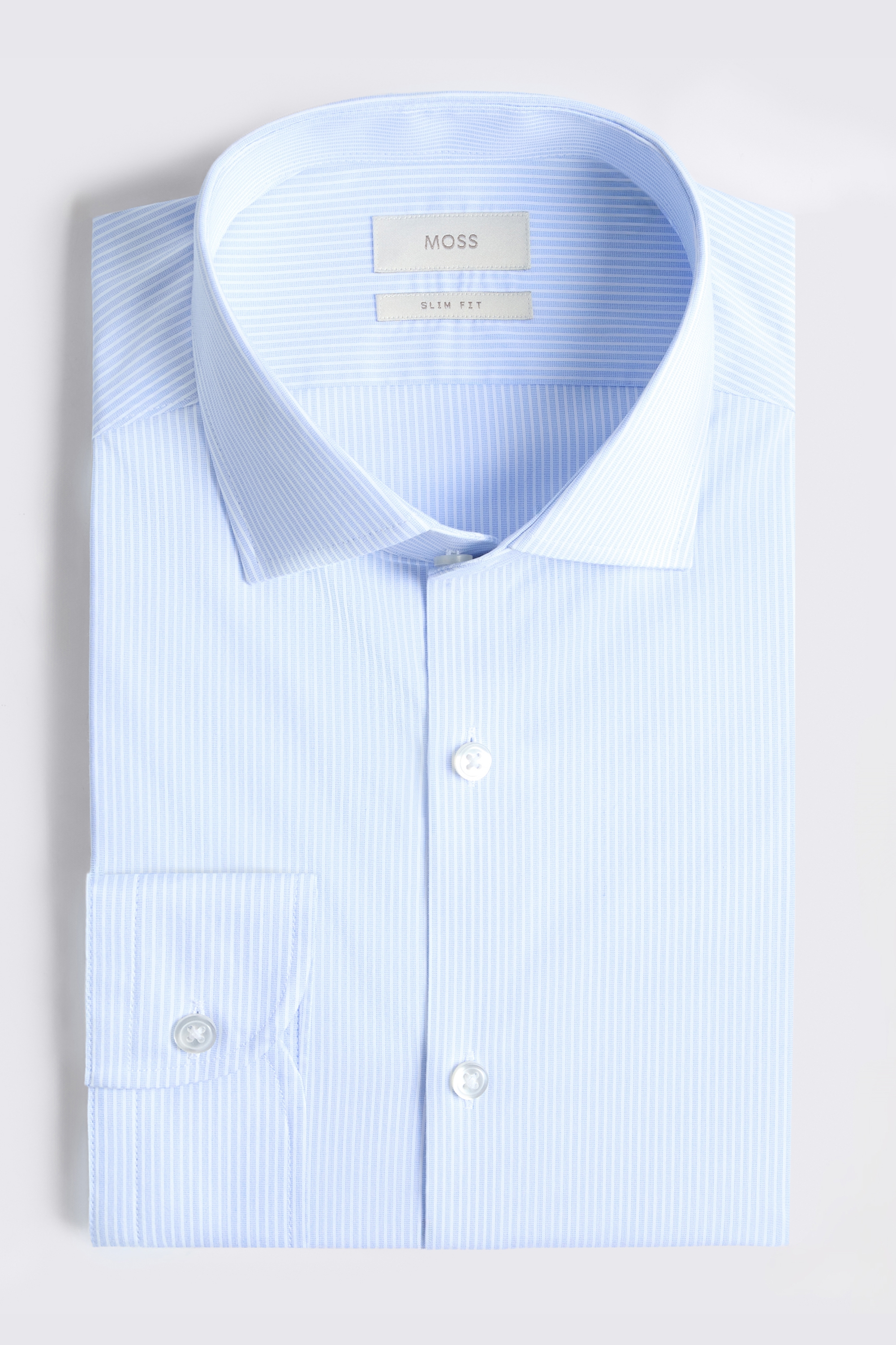 Slim Fit Sky Stripe Stretch Shirt 