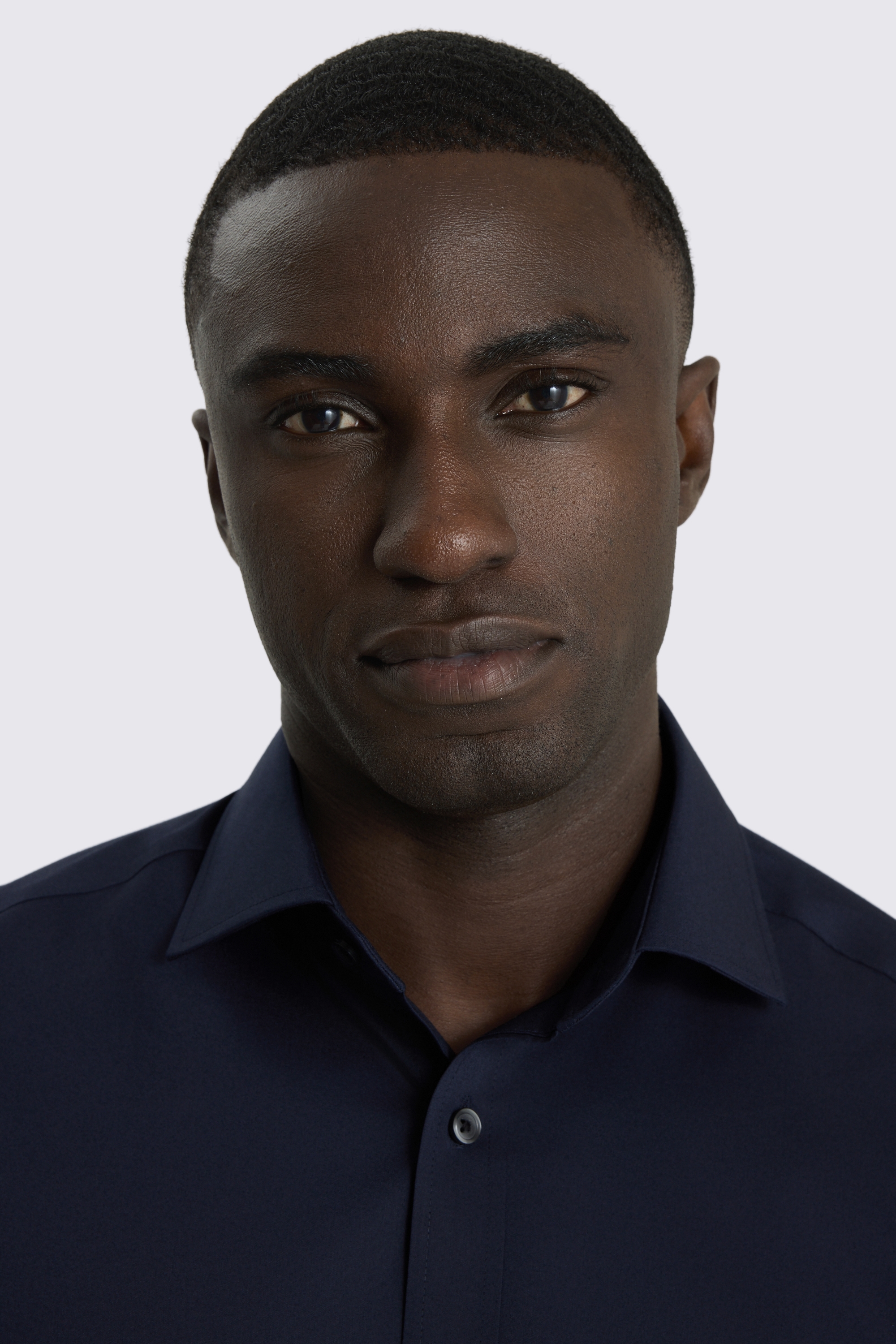 Regular Fit Dark Navy Stretch Shirt
