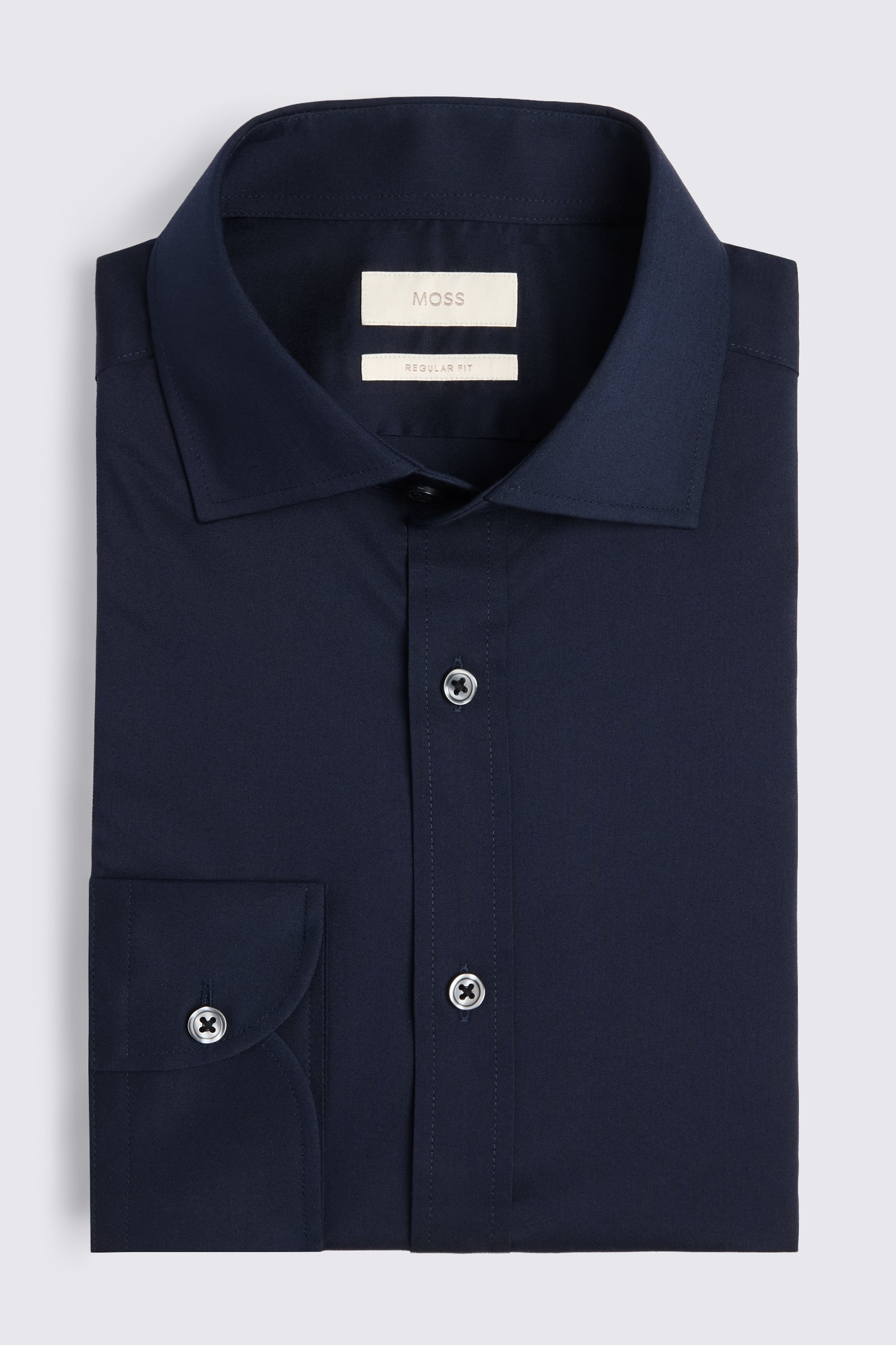 Regular Fit Dark Navy Stretch Shirt