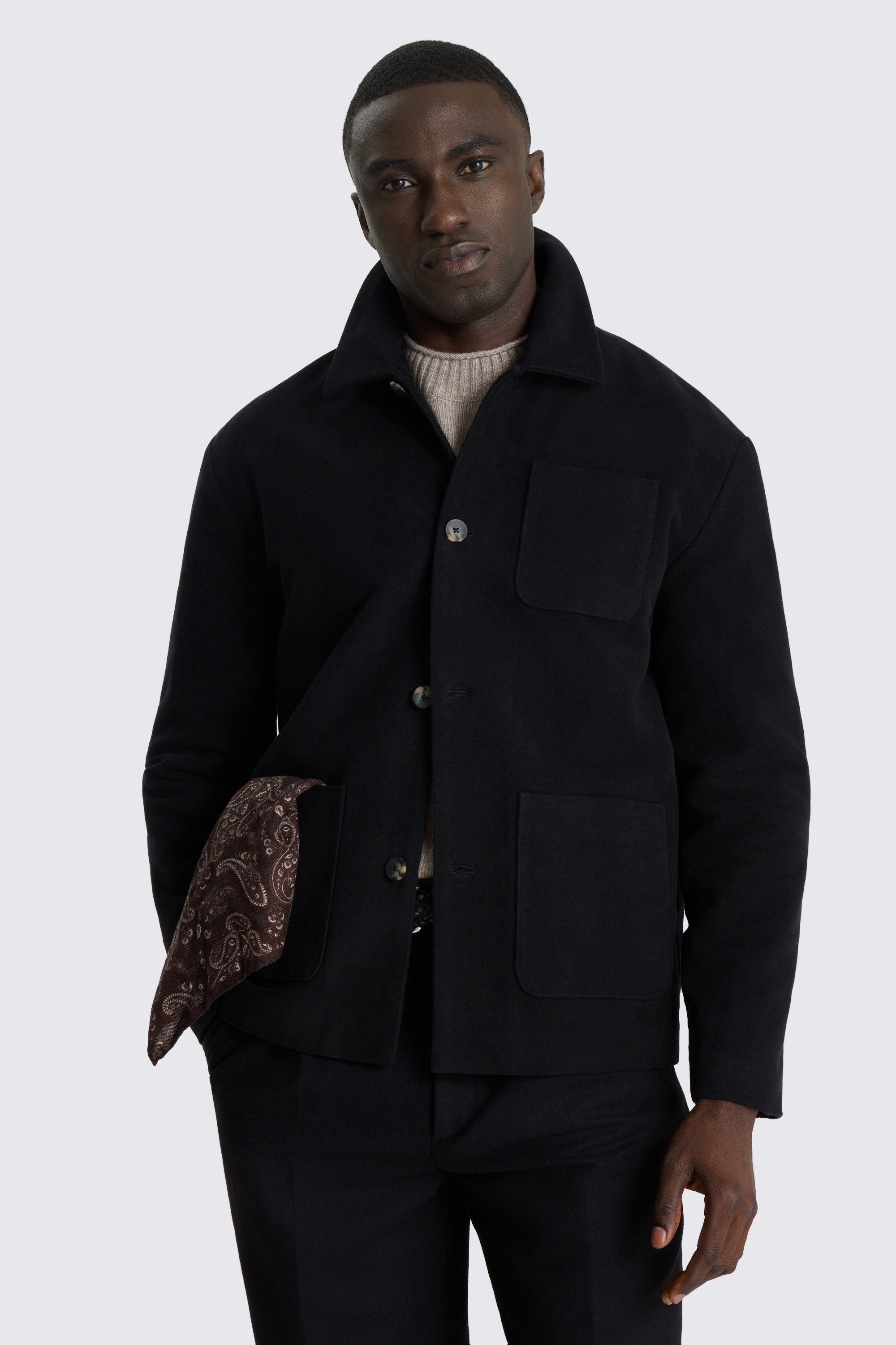 Black Moleskin Shacket 