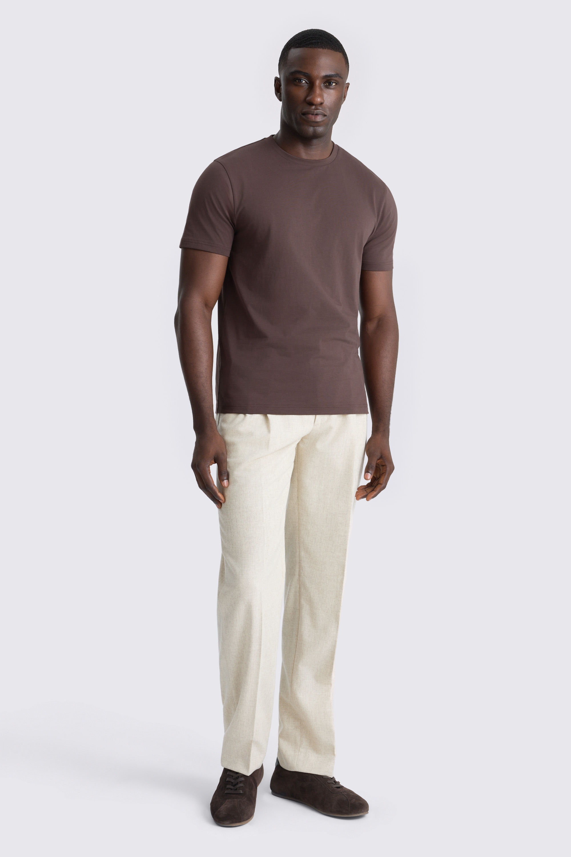 Brown Crew-Neck T-Shirt