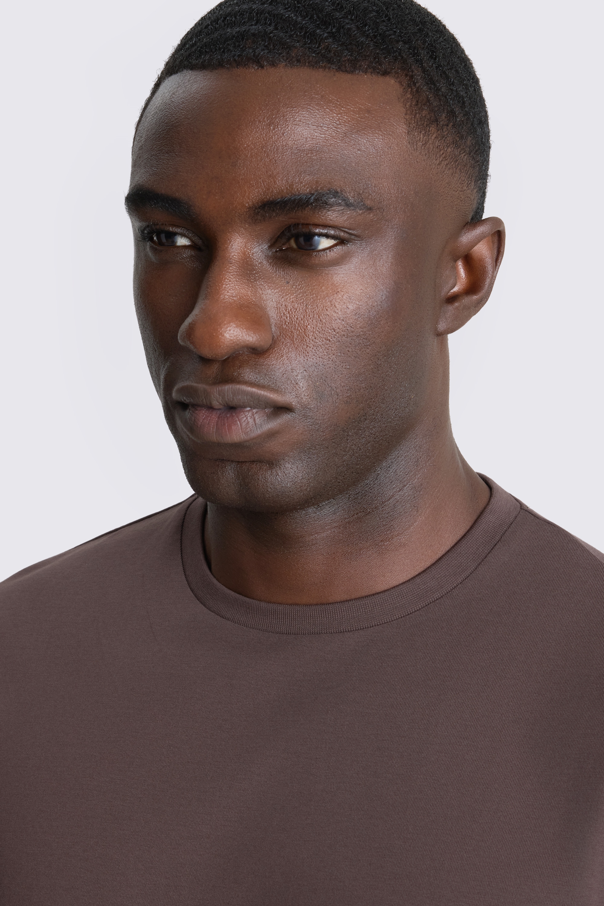 Brown Crew-Neck T-Shirt