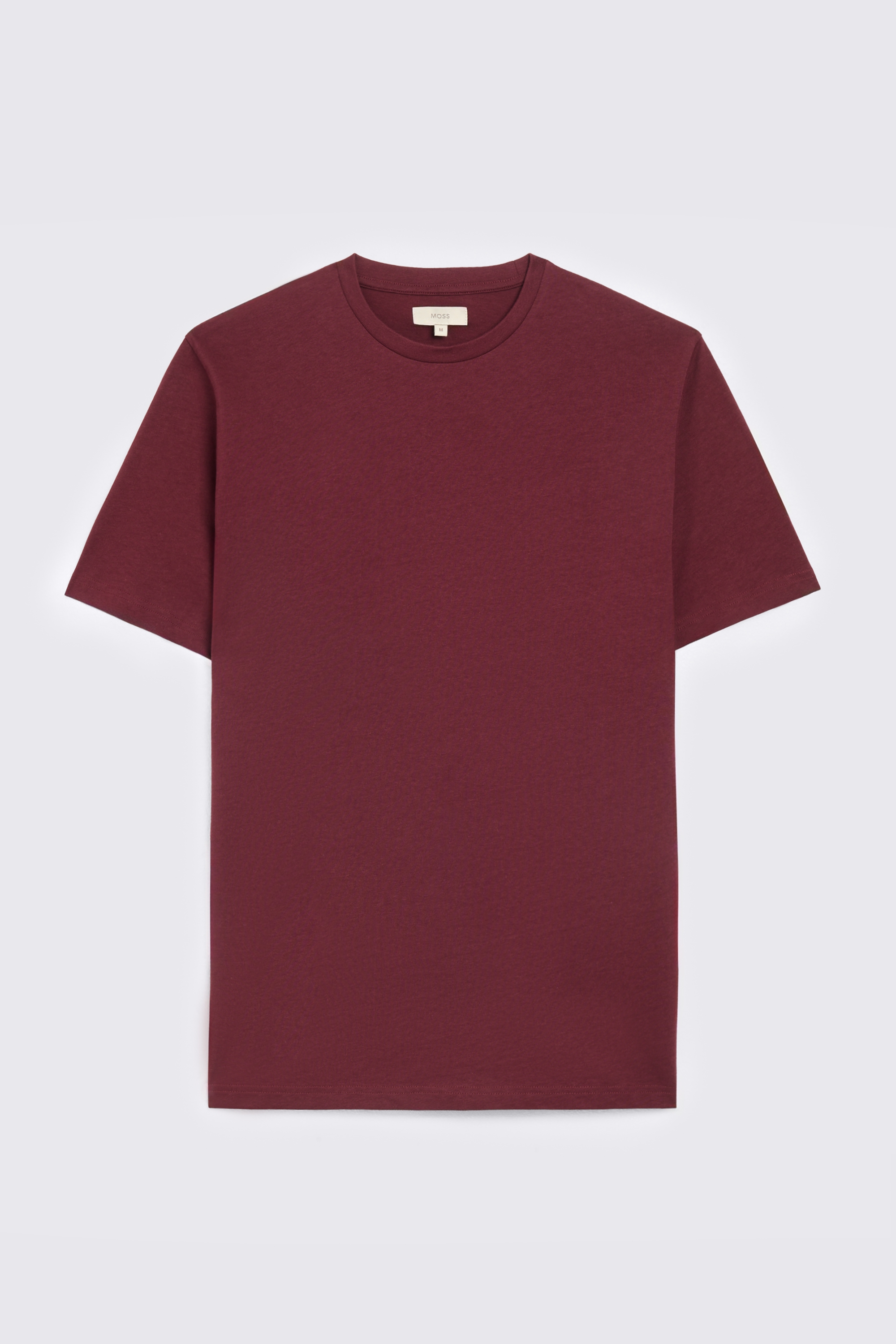 Burgundy Cotton Crew-Neck T-Shirt
