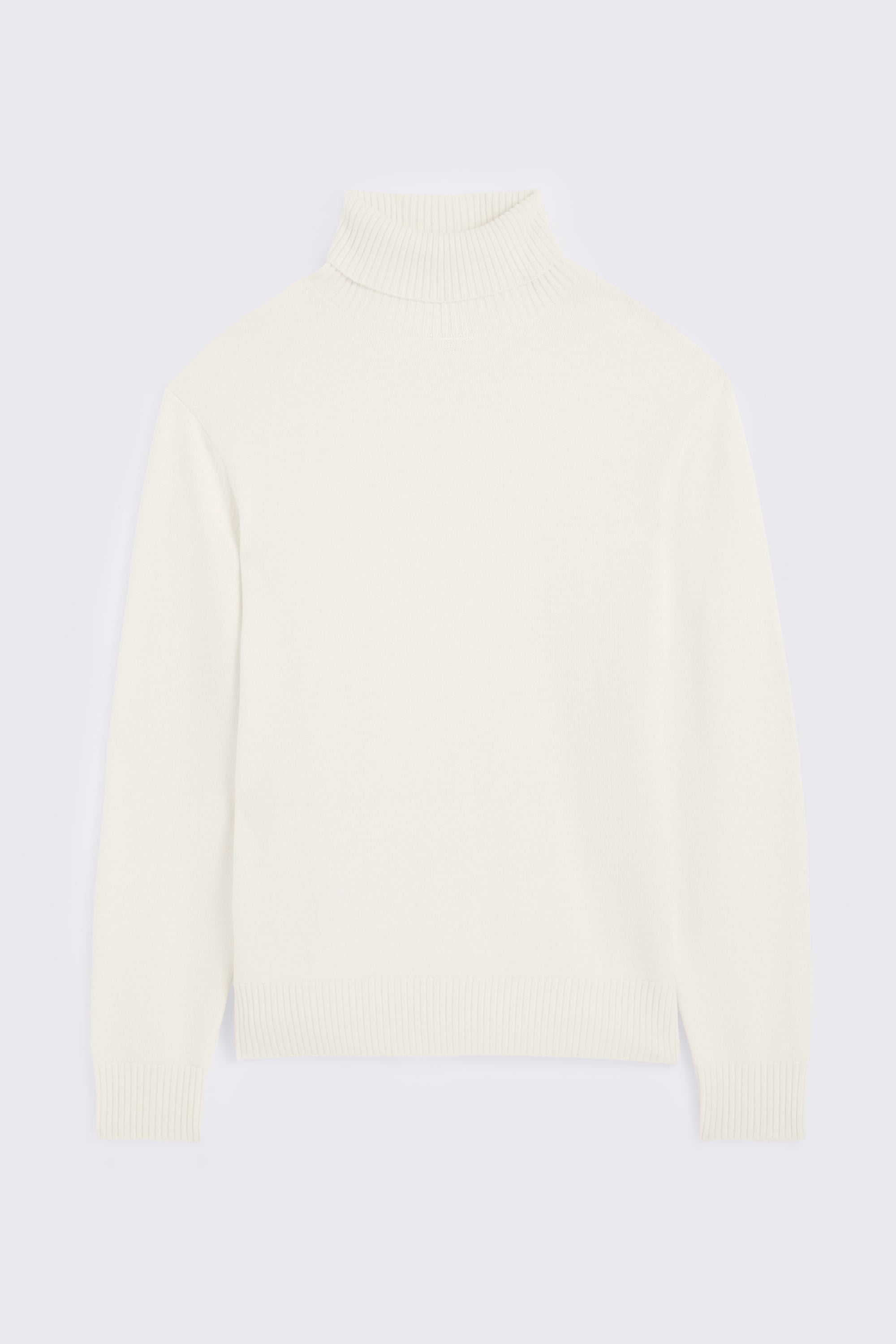 Ecru Merino Roll Neck