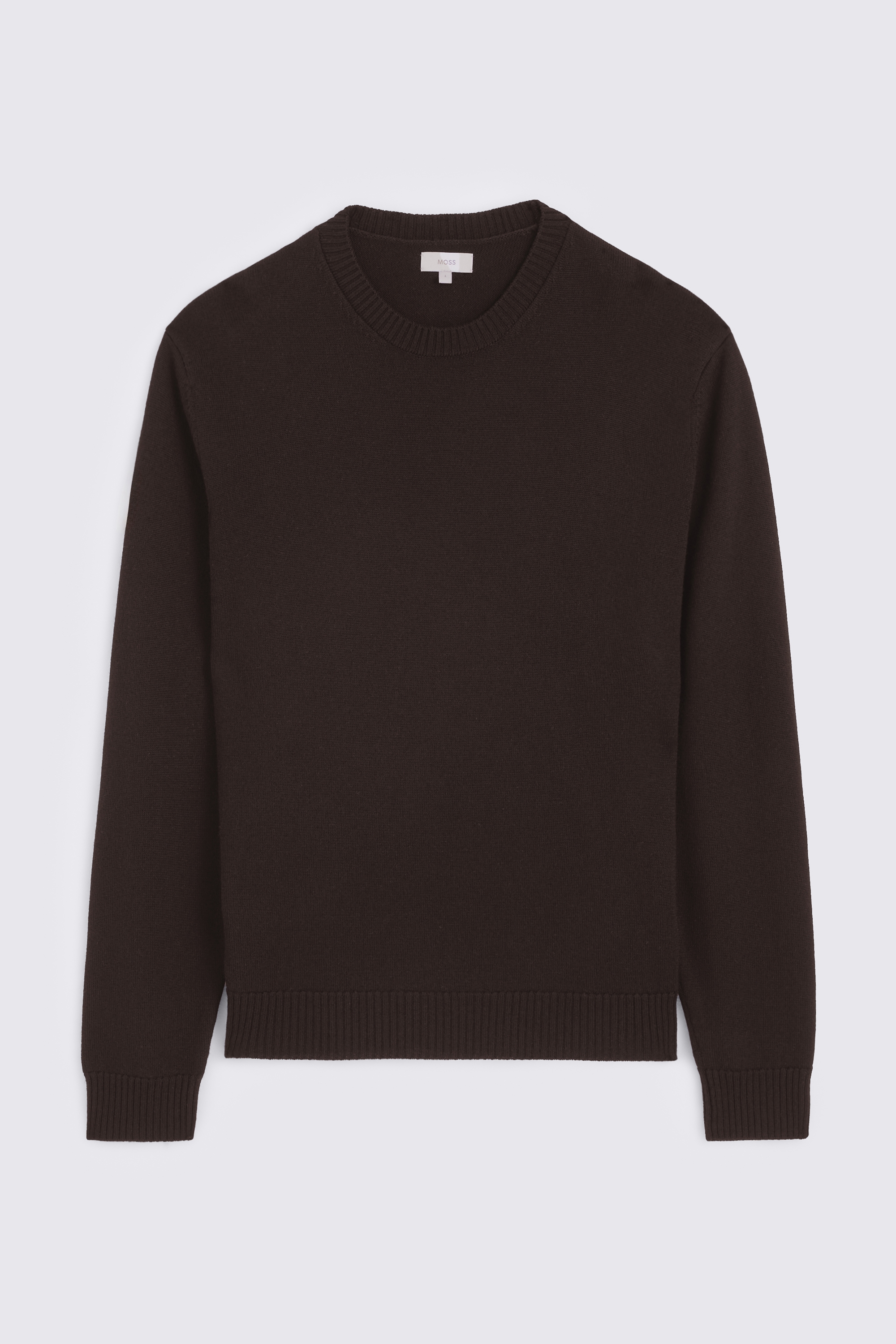 Brown Merino Crew Neck