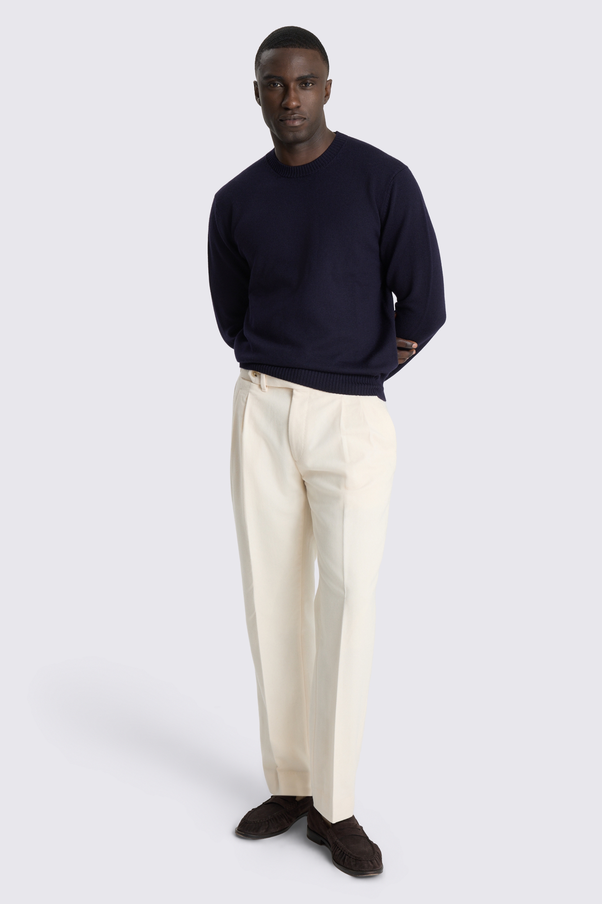 Navy Merino Crew Neck