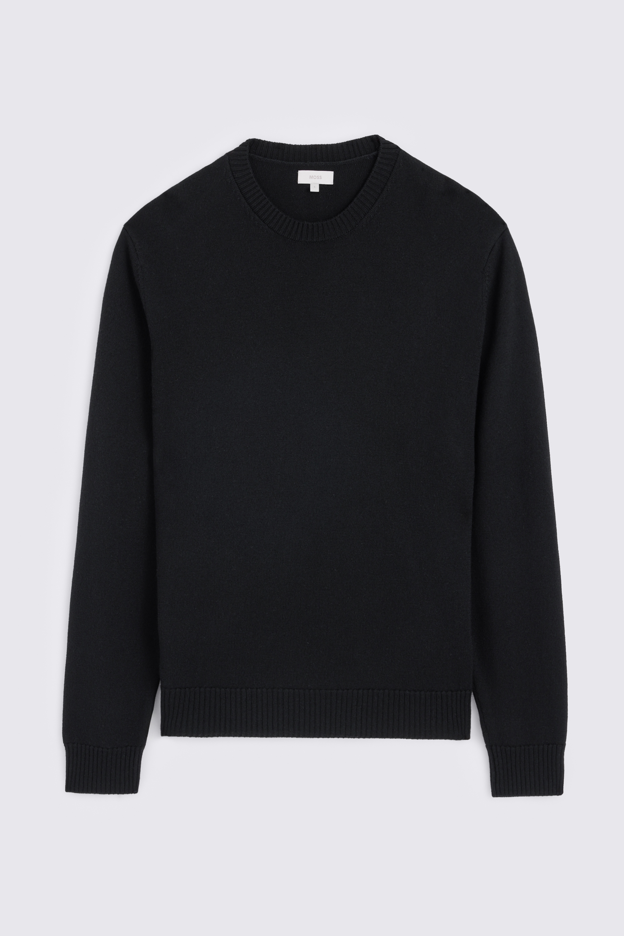 Black Merino Crew Neck
