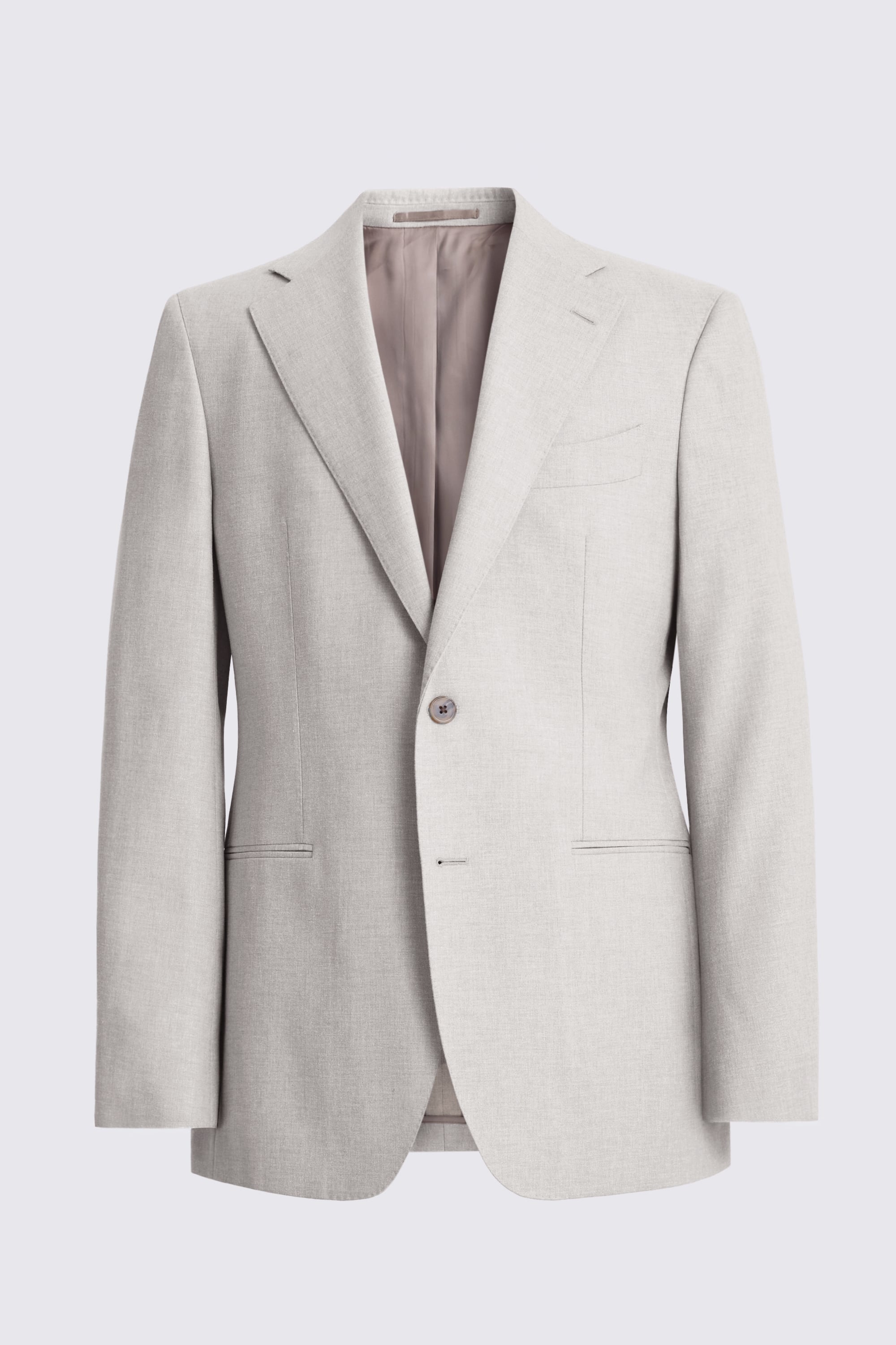 Tailored Fit Neutral Wool Cotton Suit