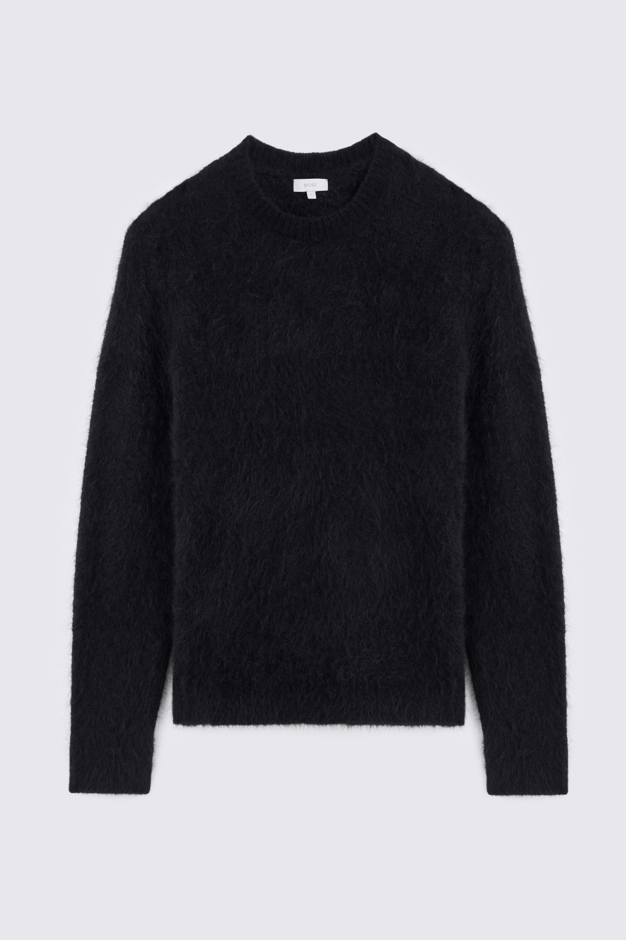 Black Alpaca Crew Neck Jumper