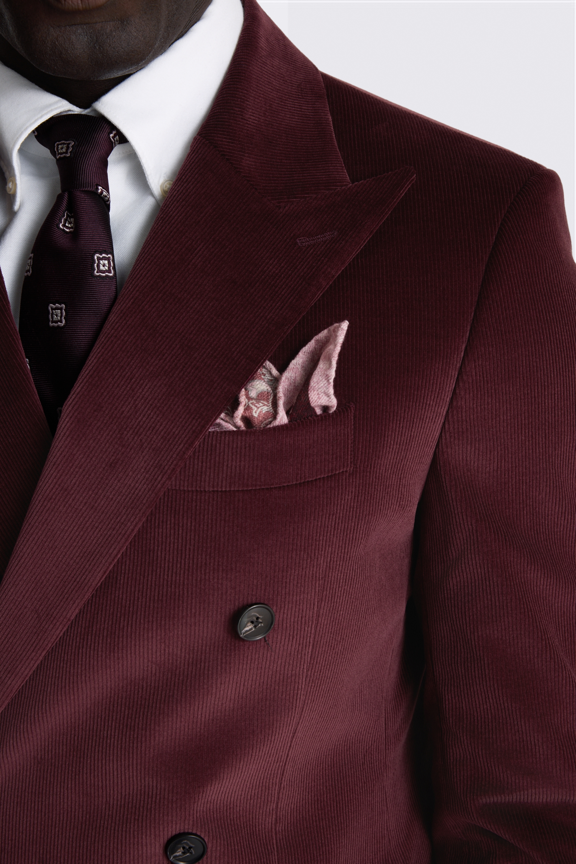 Tailored Fit Mulberry Cord Suit Jacket