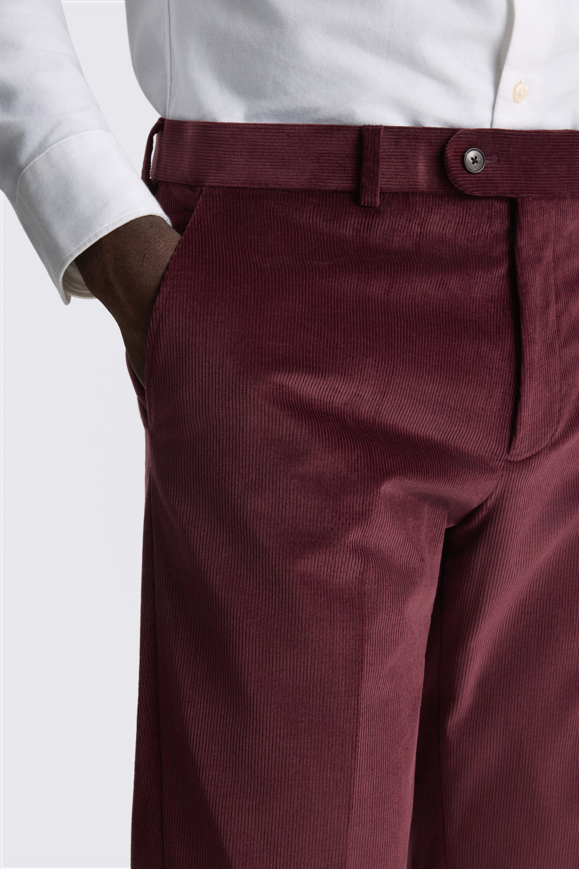 Tailored Fit Mulberry Cord Trousers
