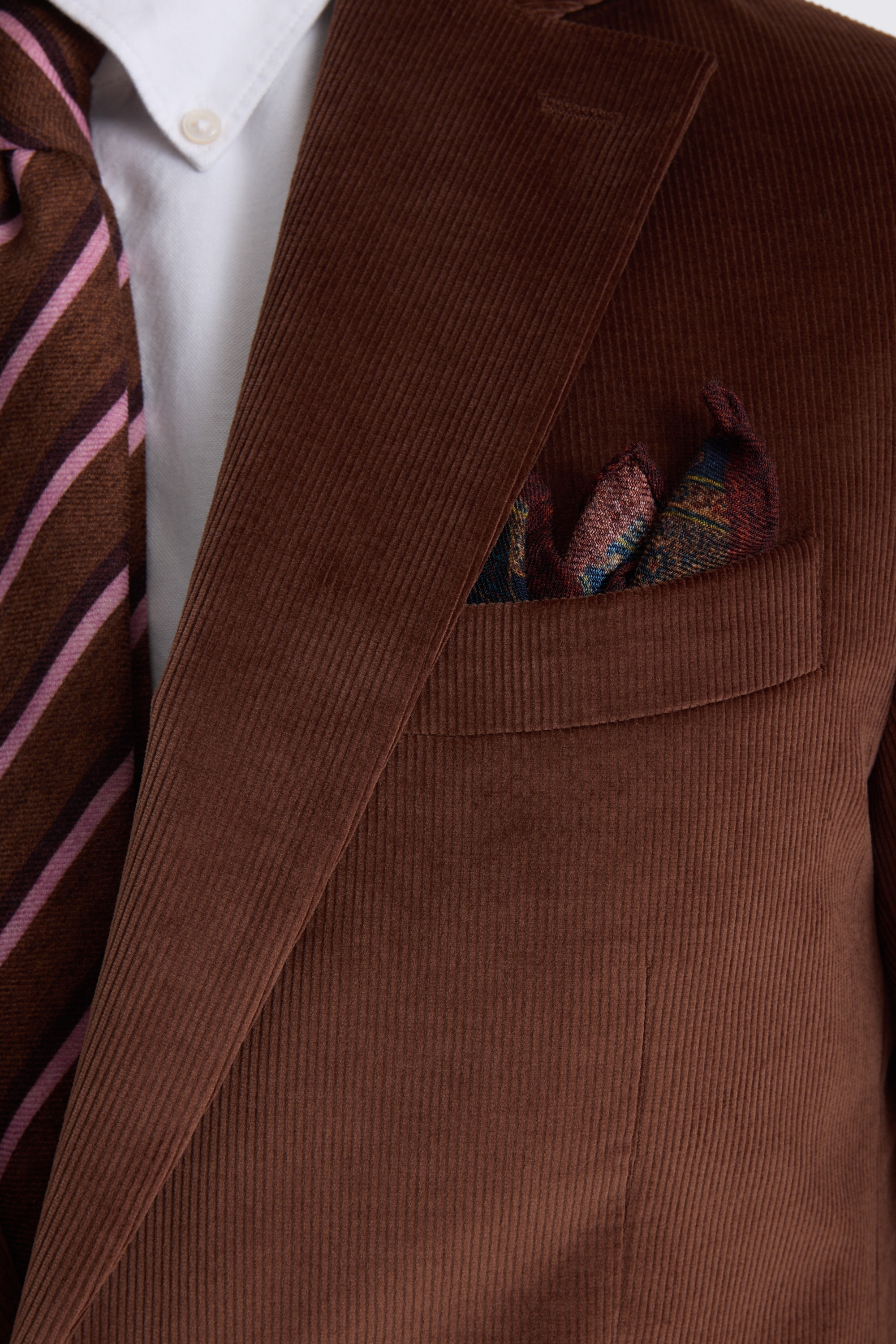 Tailored Fit Chestnut Corduroy Suit