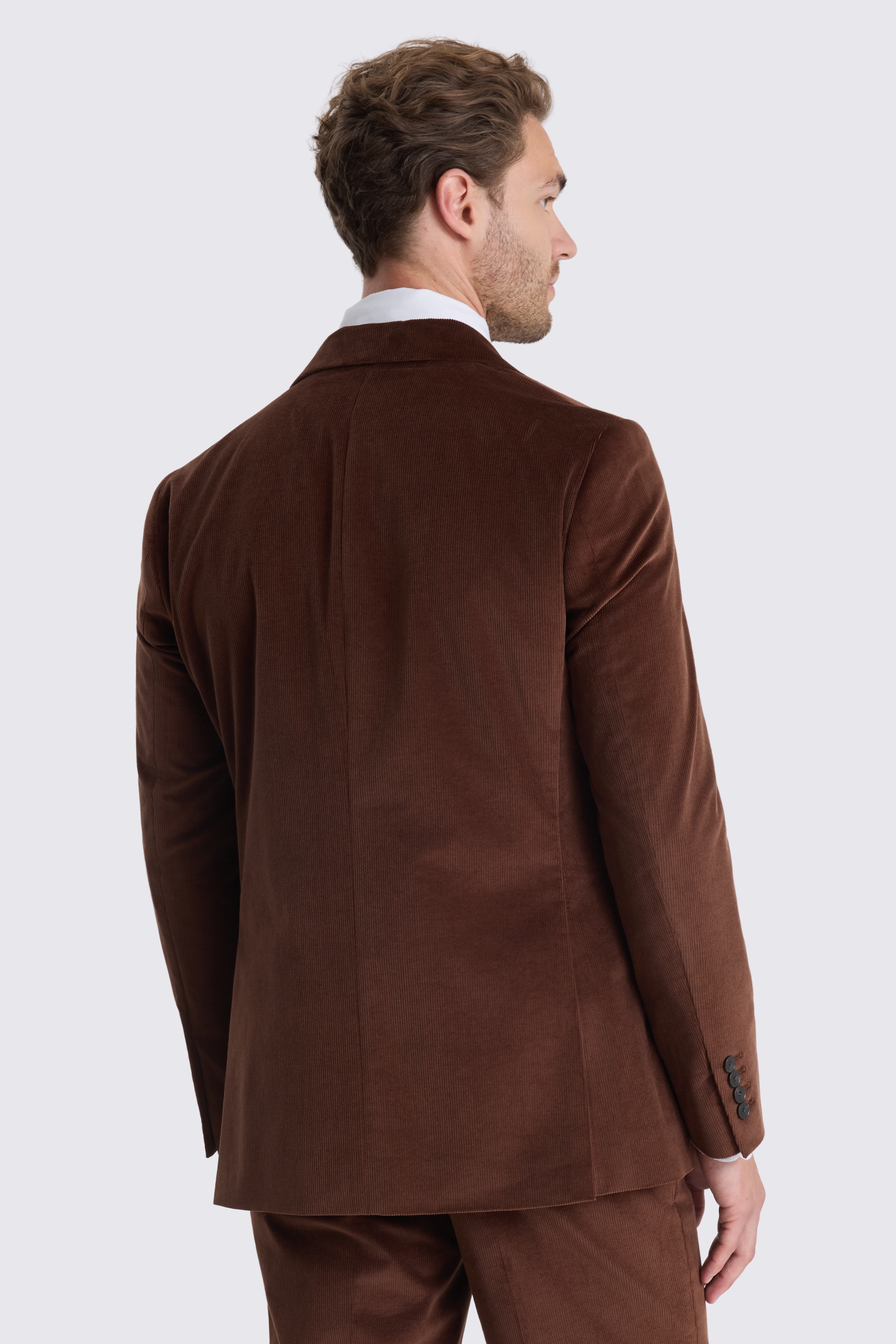 Tailored Fit Chestnut Corduroy Suit