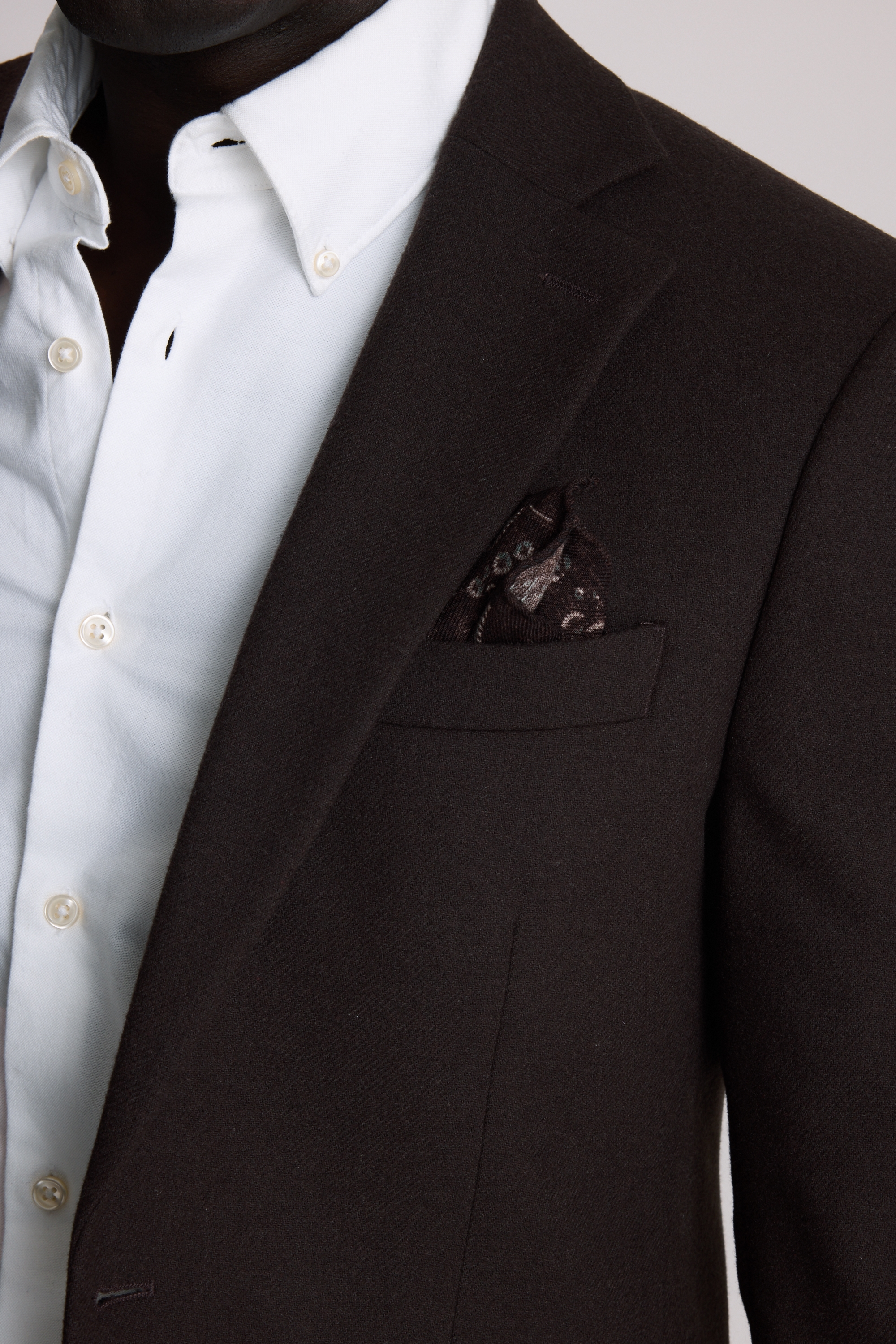 Tailored Fit Dark Brown Tweed Suit