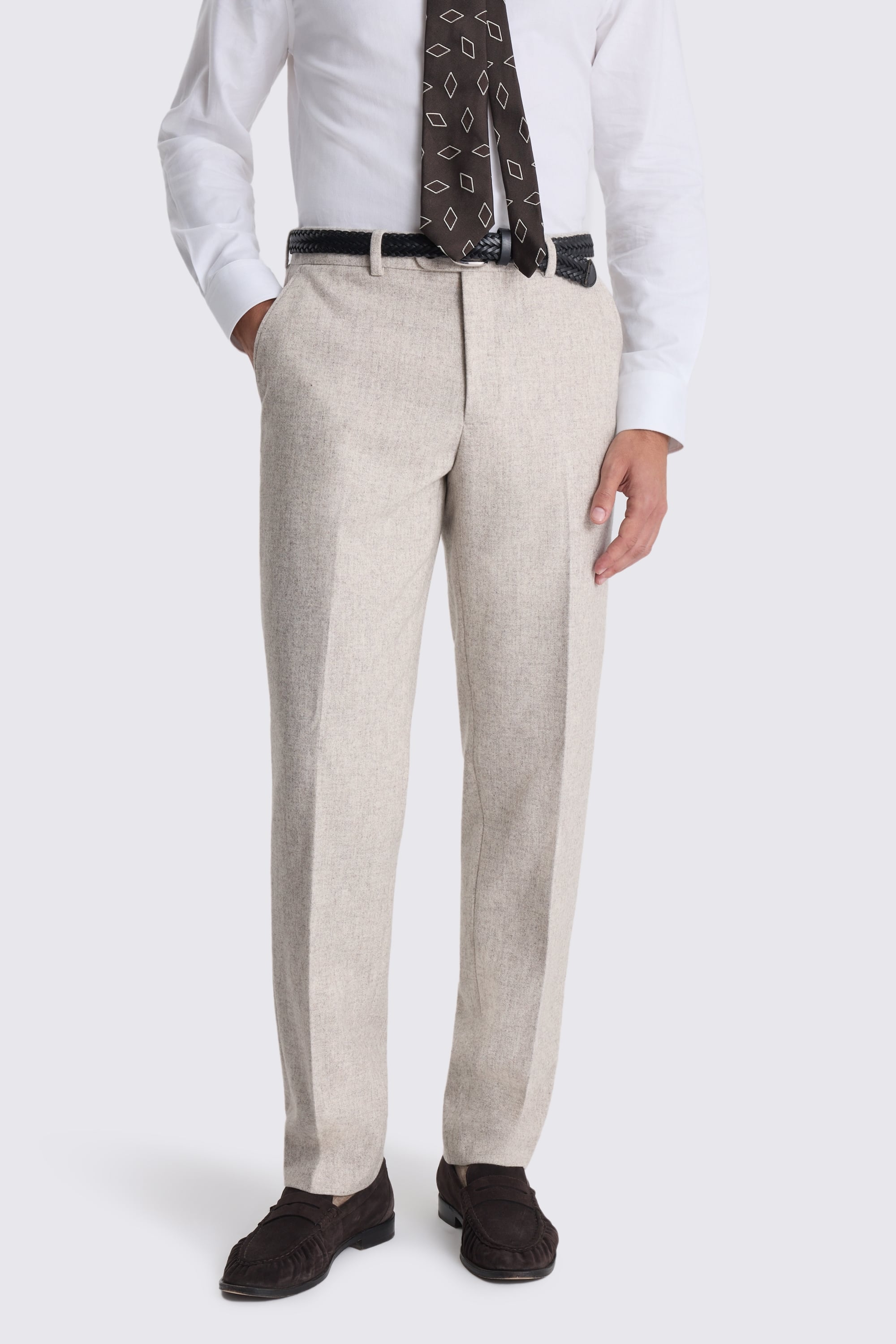 Tailored Fit Stone Trousers