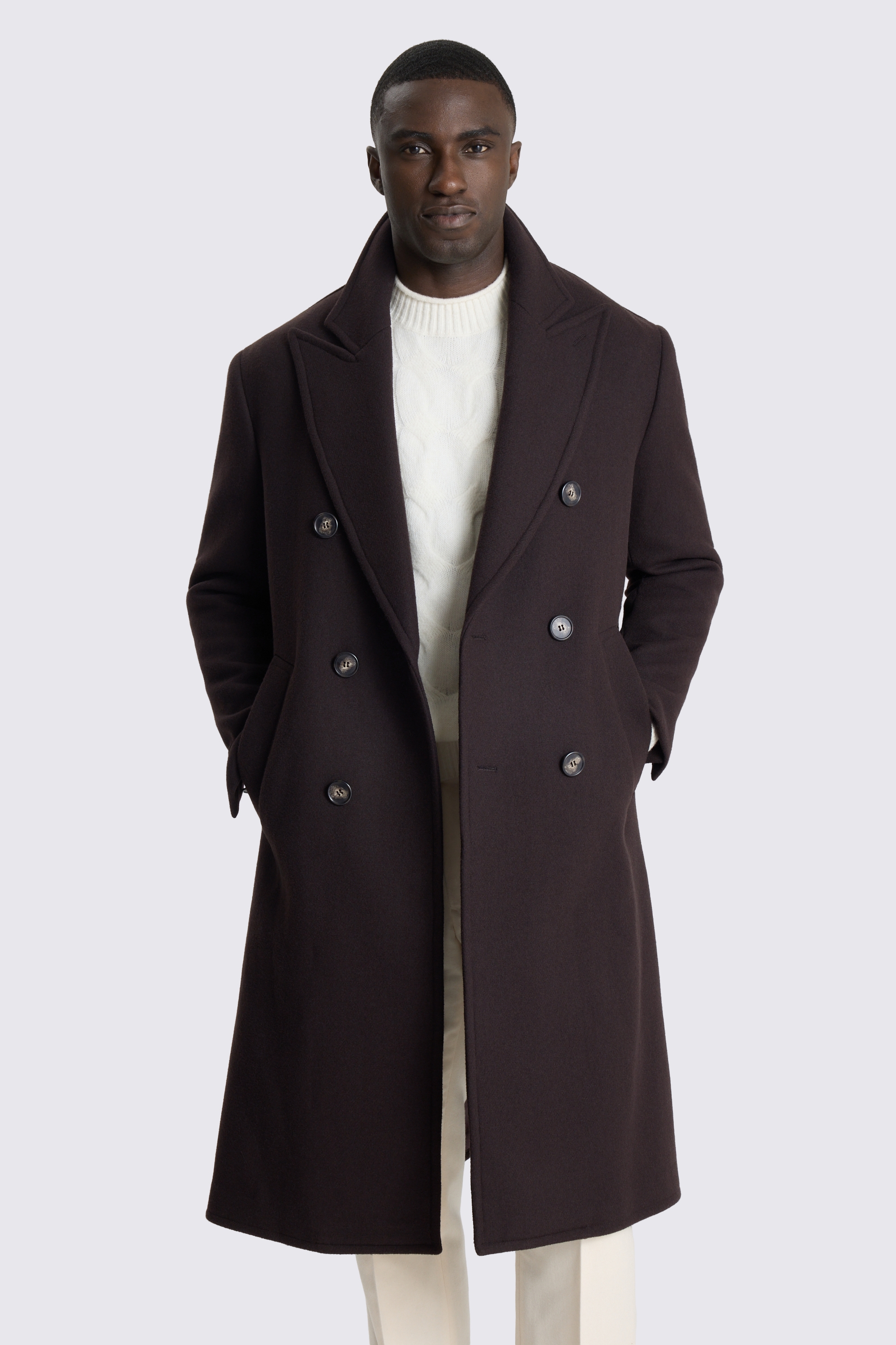 Brown DB Peak Long Coat