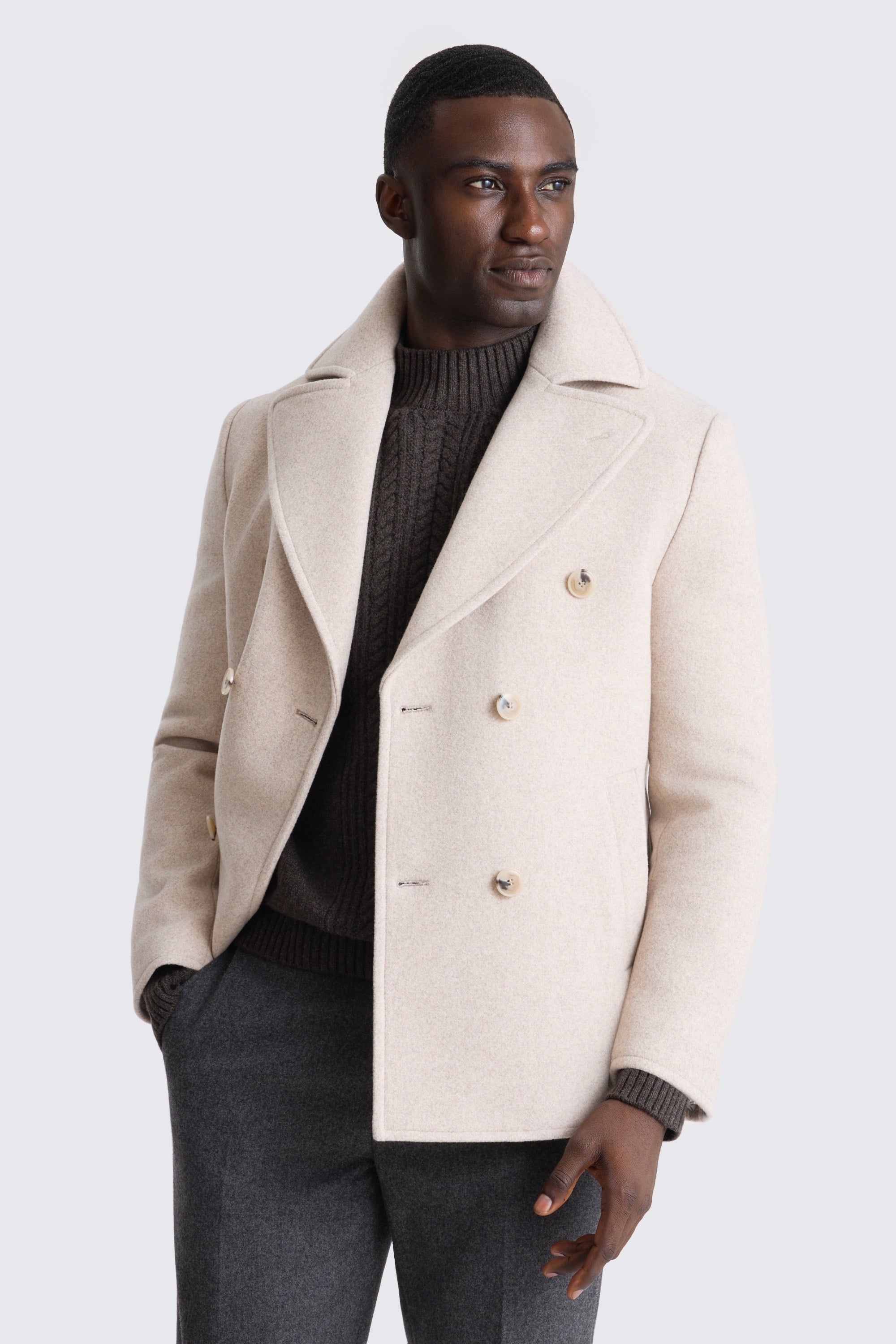 Oatmeal Peacoat