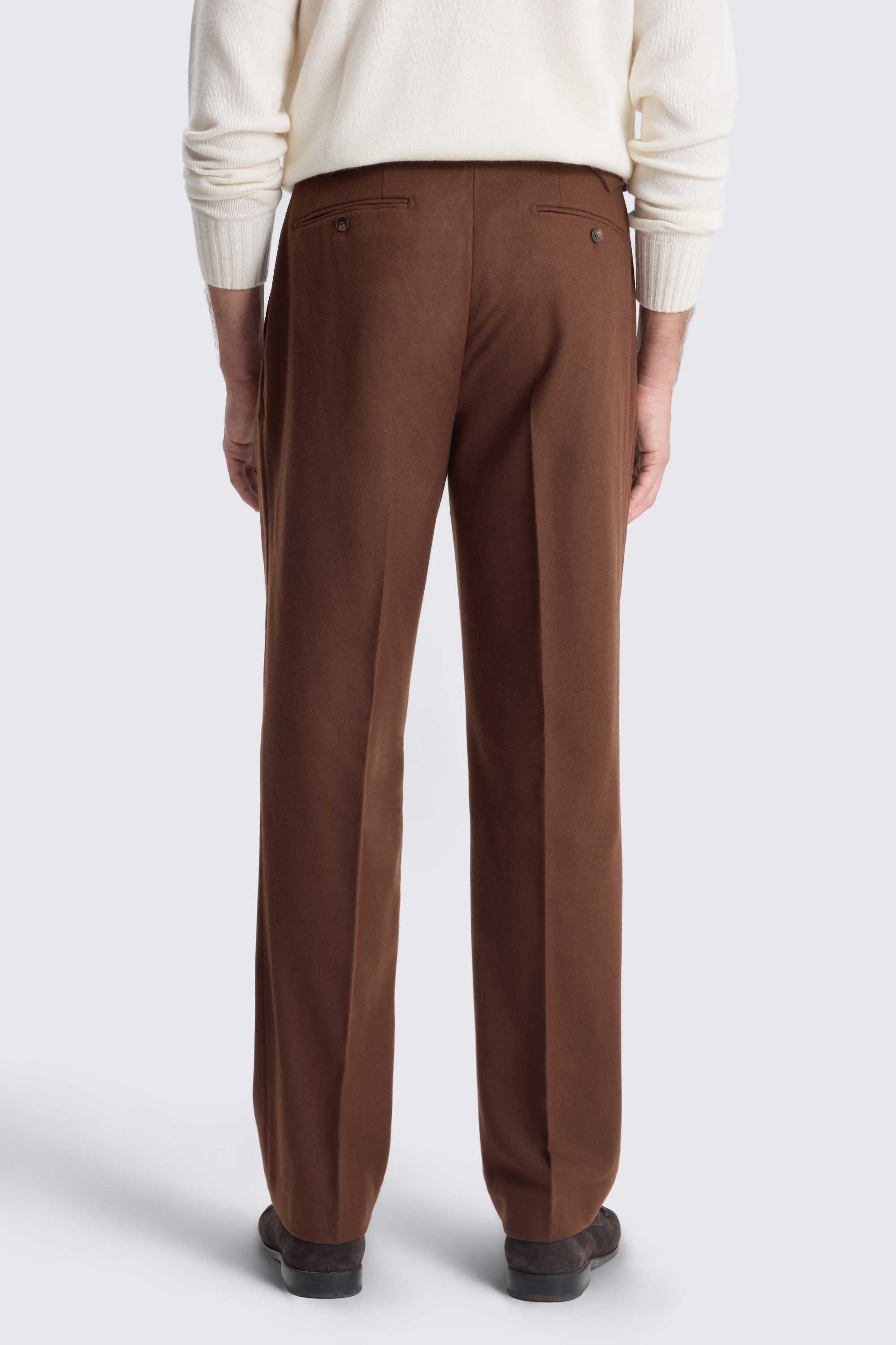 Dark Chesnut Pleated Trousers