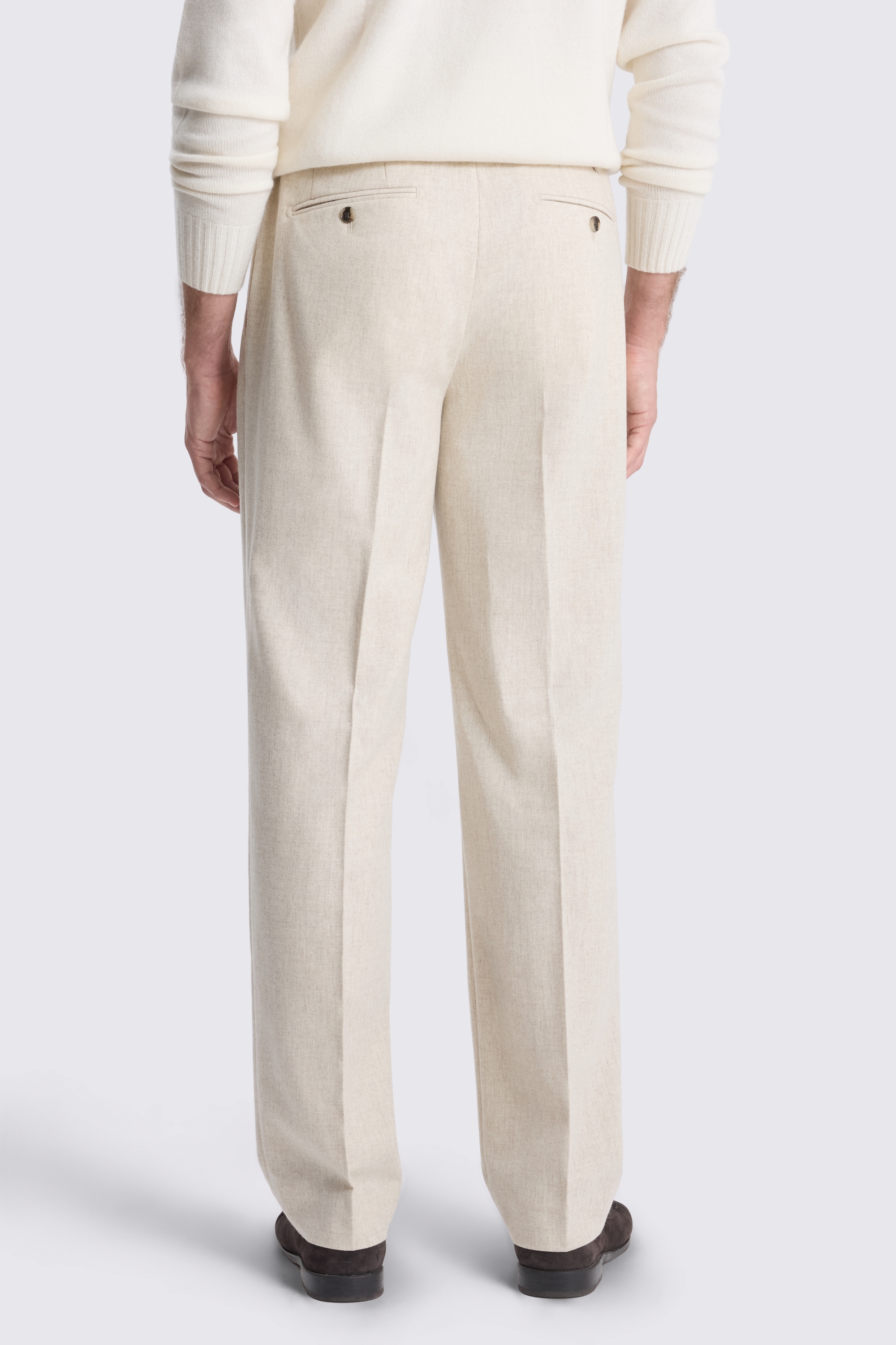 Neutral Pleated Trousers