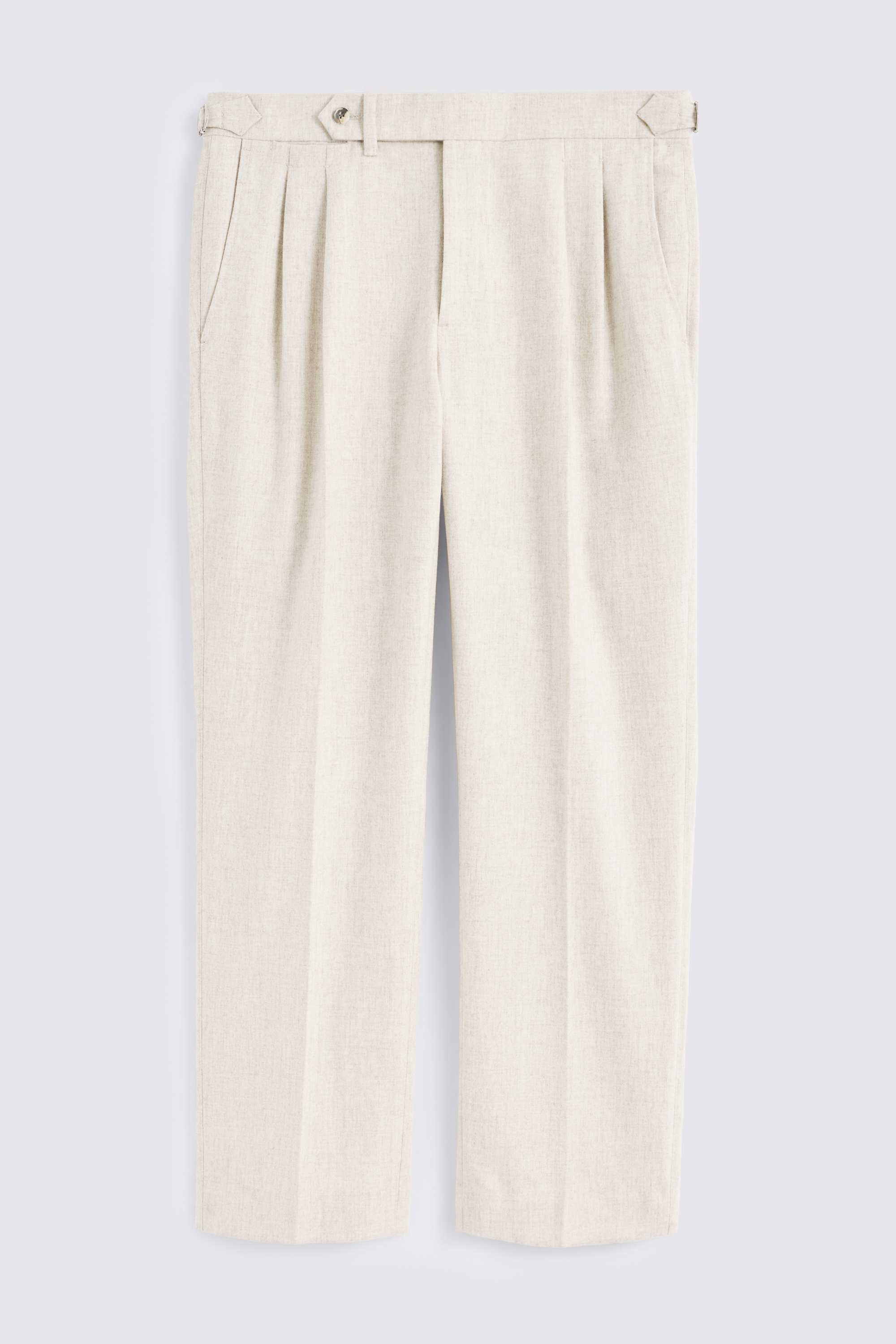 Off-White Flannel Pleated Pant 