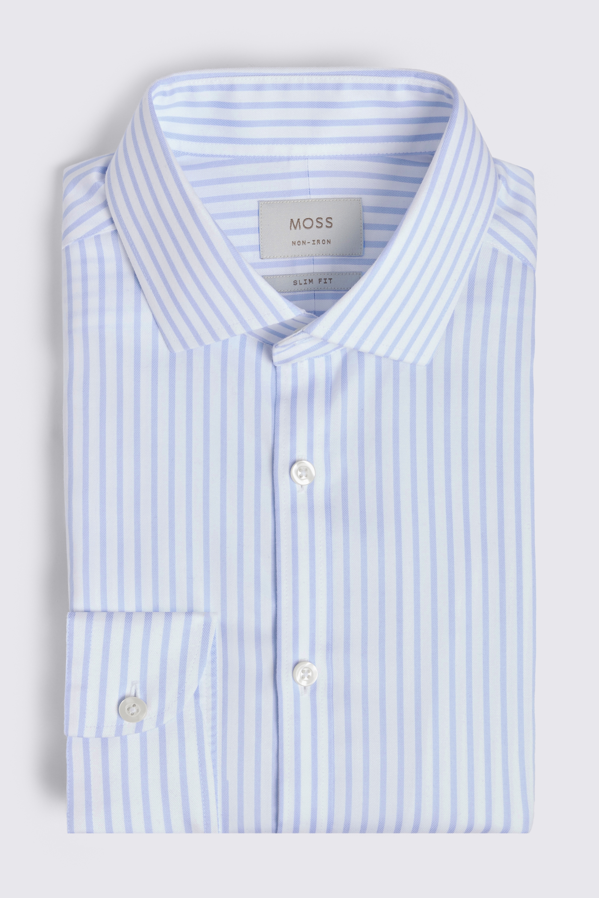 Slim Fit Sky Stripe Non Iron Shirt