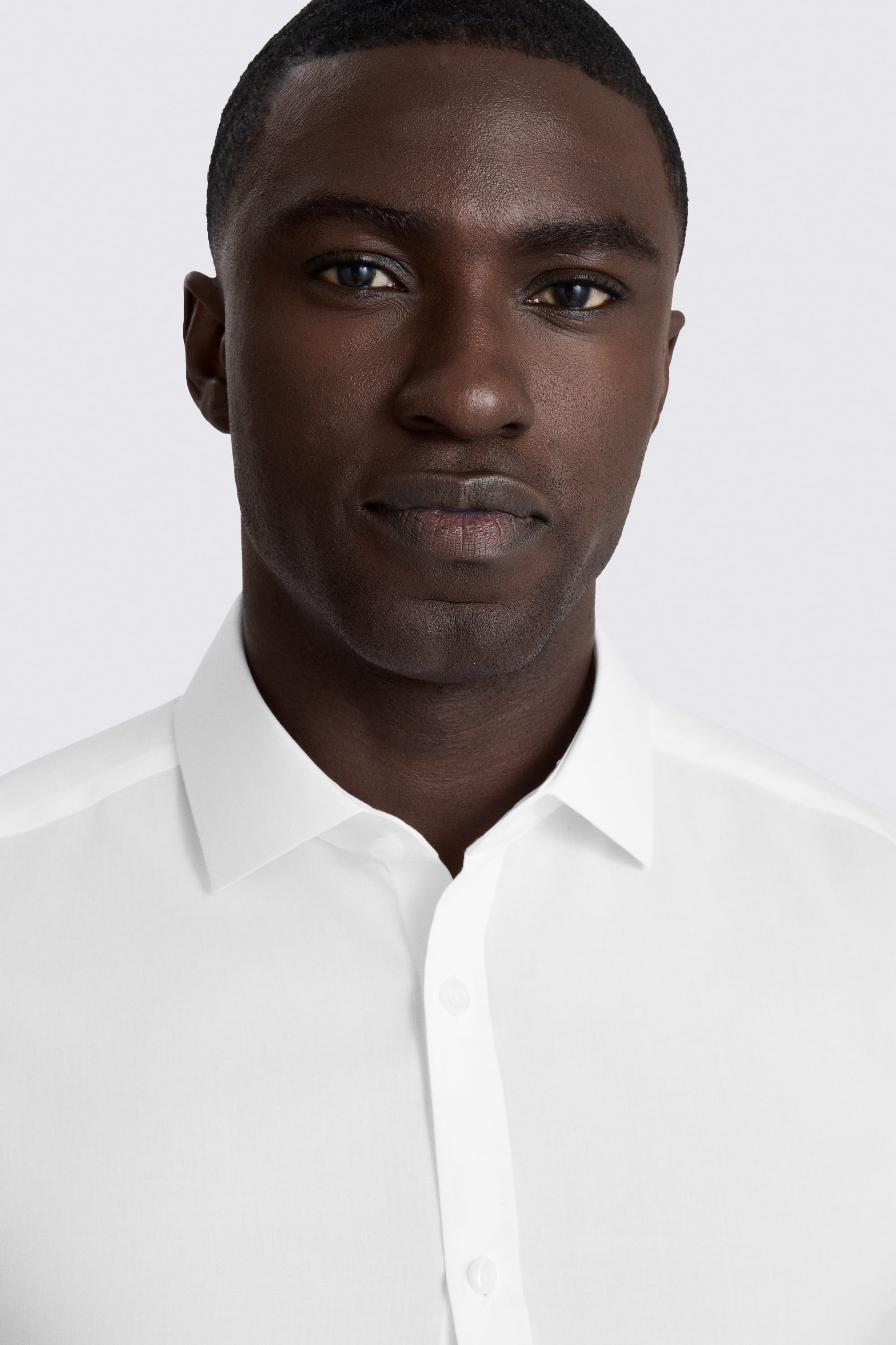Slim Fit White Poplin Non Iron Shirt