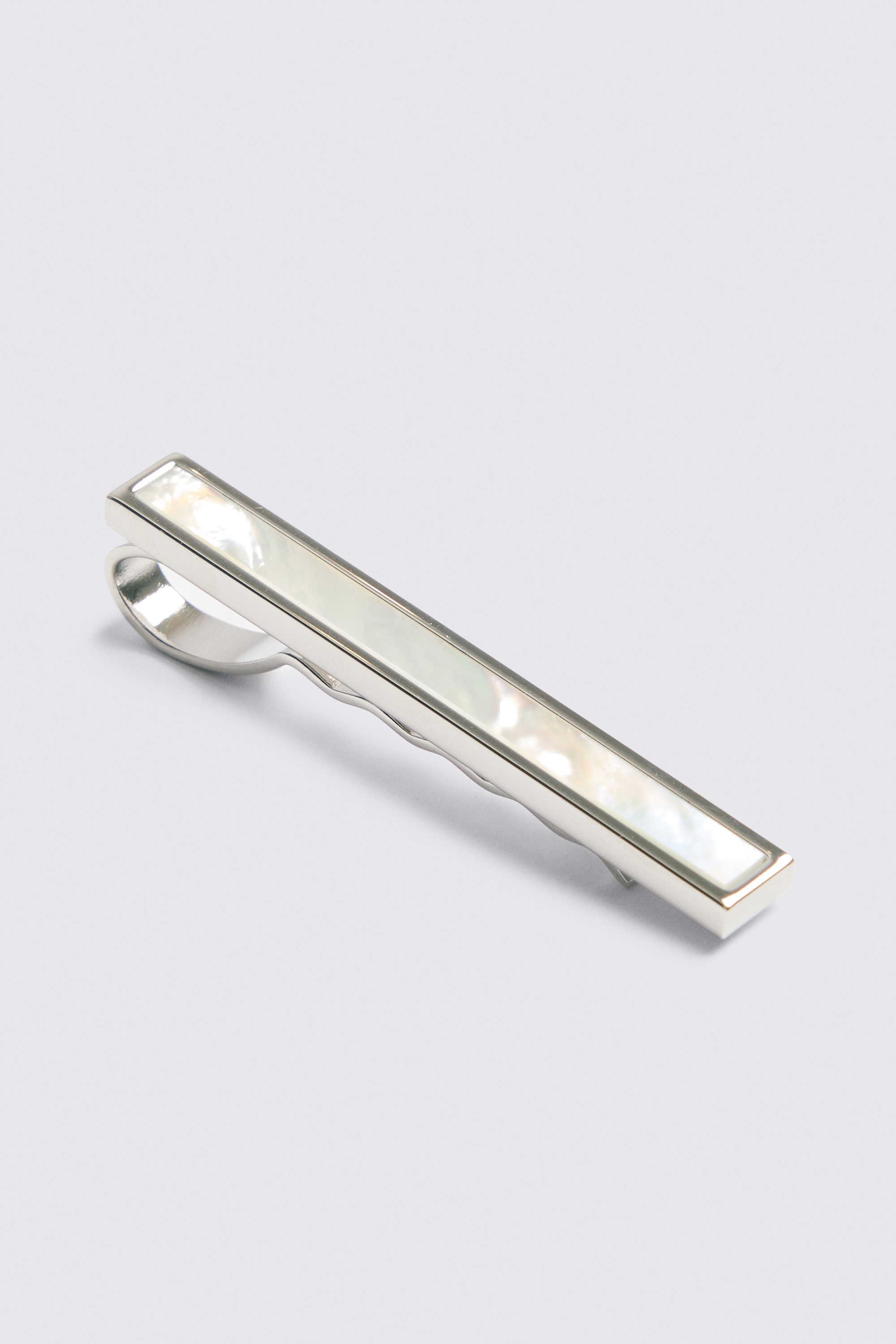 Silver Mother of Pearl Tie Bar