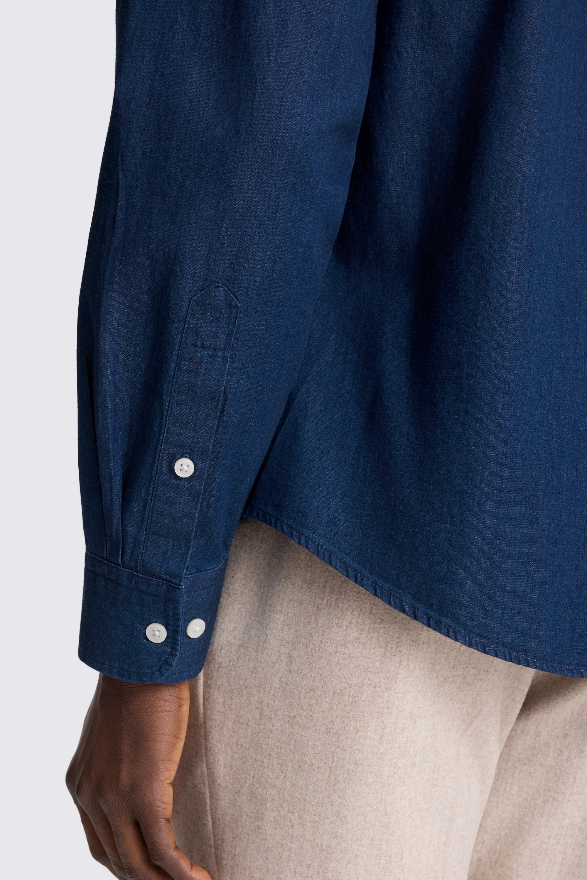 Dark Blue Denim Shirt