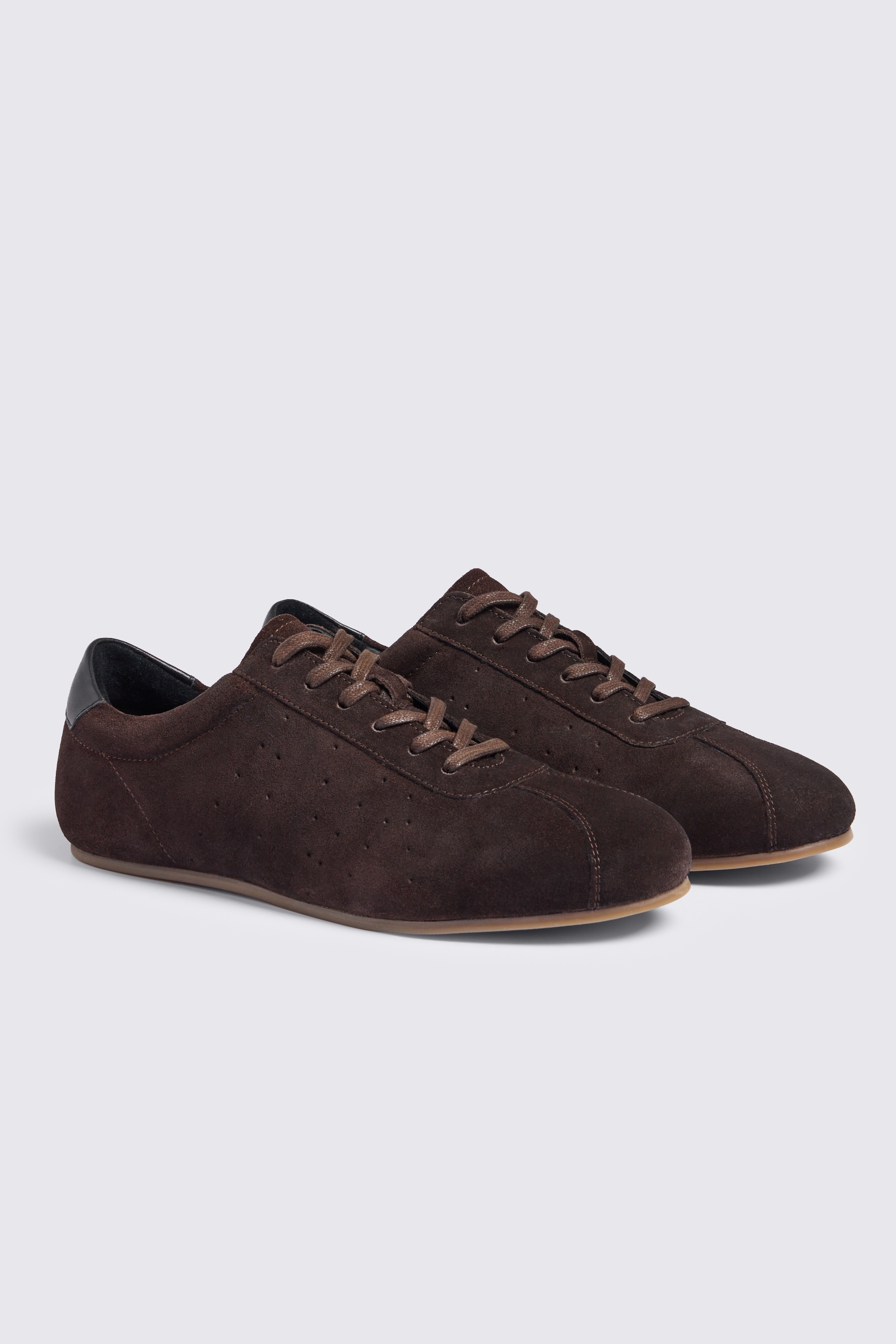 Dark Brown Flat Sole Trainers