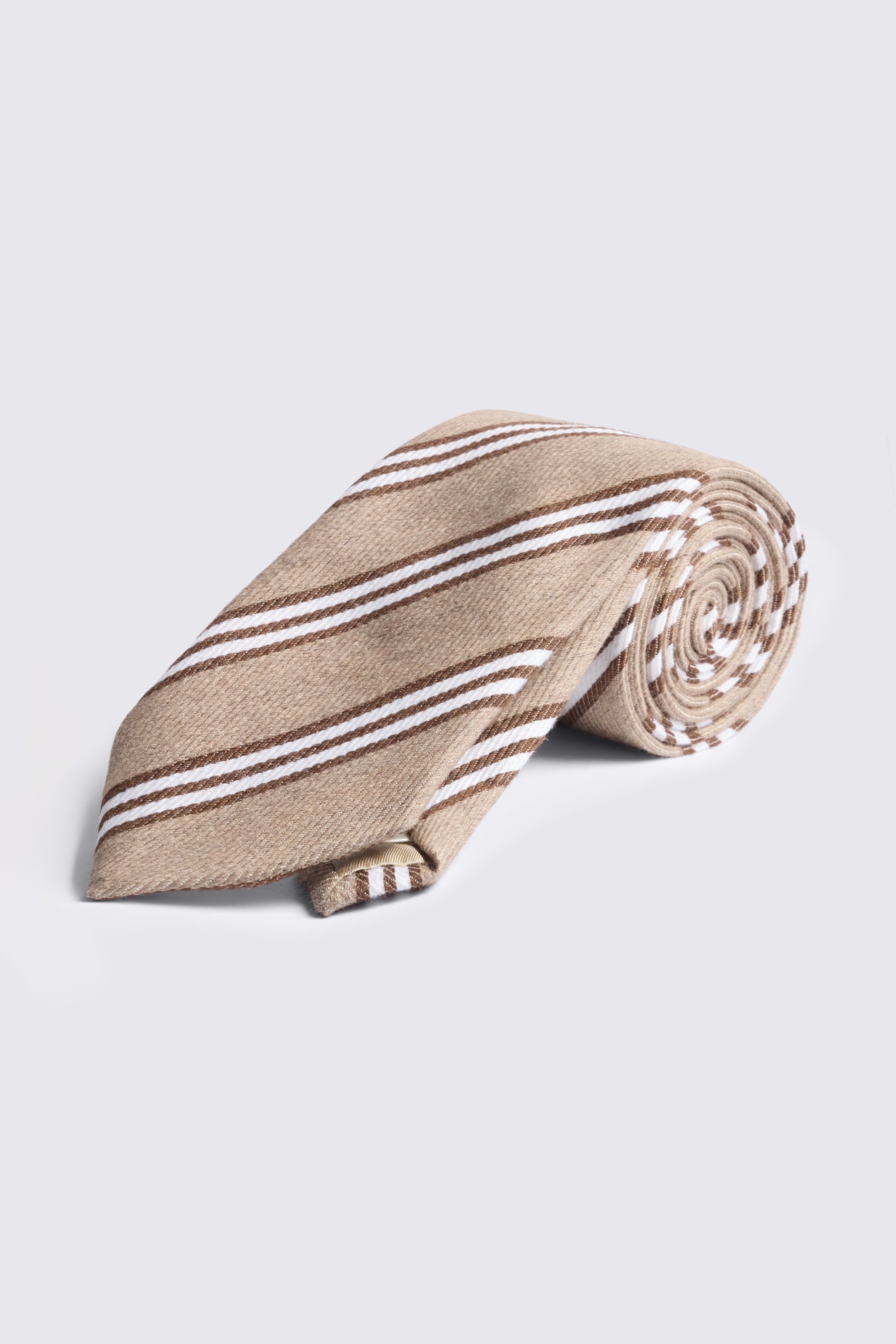 Italian Taupe & Copper Stripe Tie