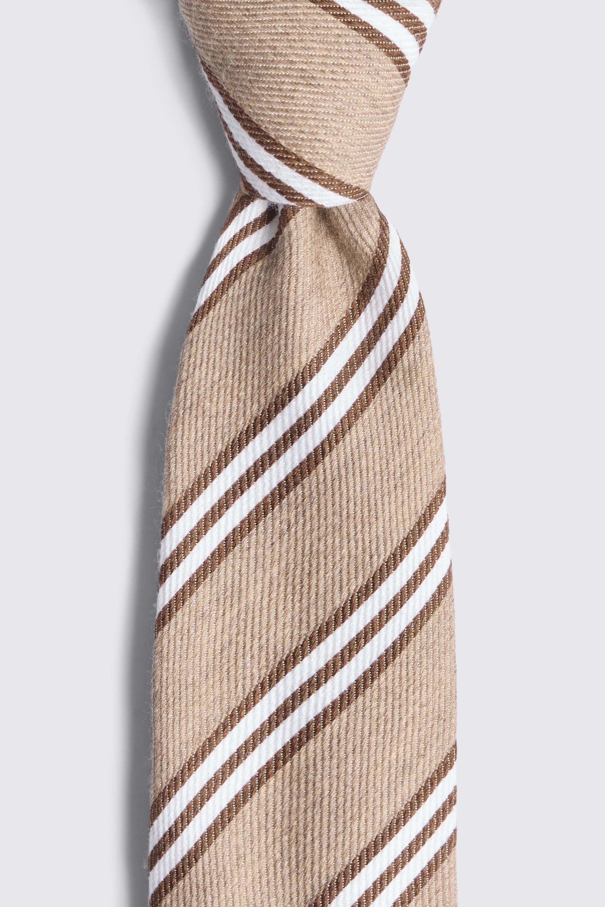 Italian Taupe & Copper Stripe Tie