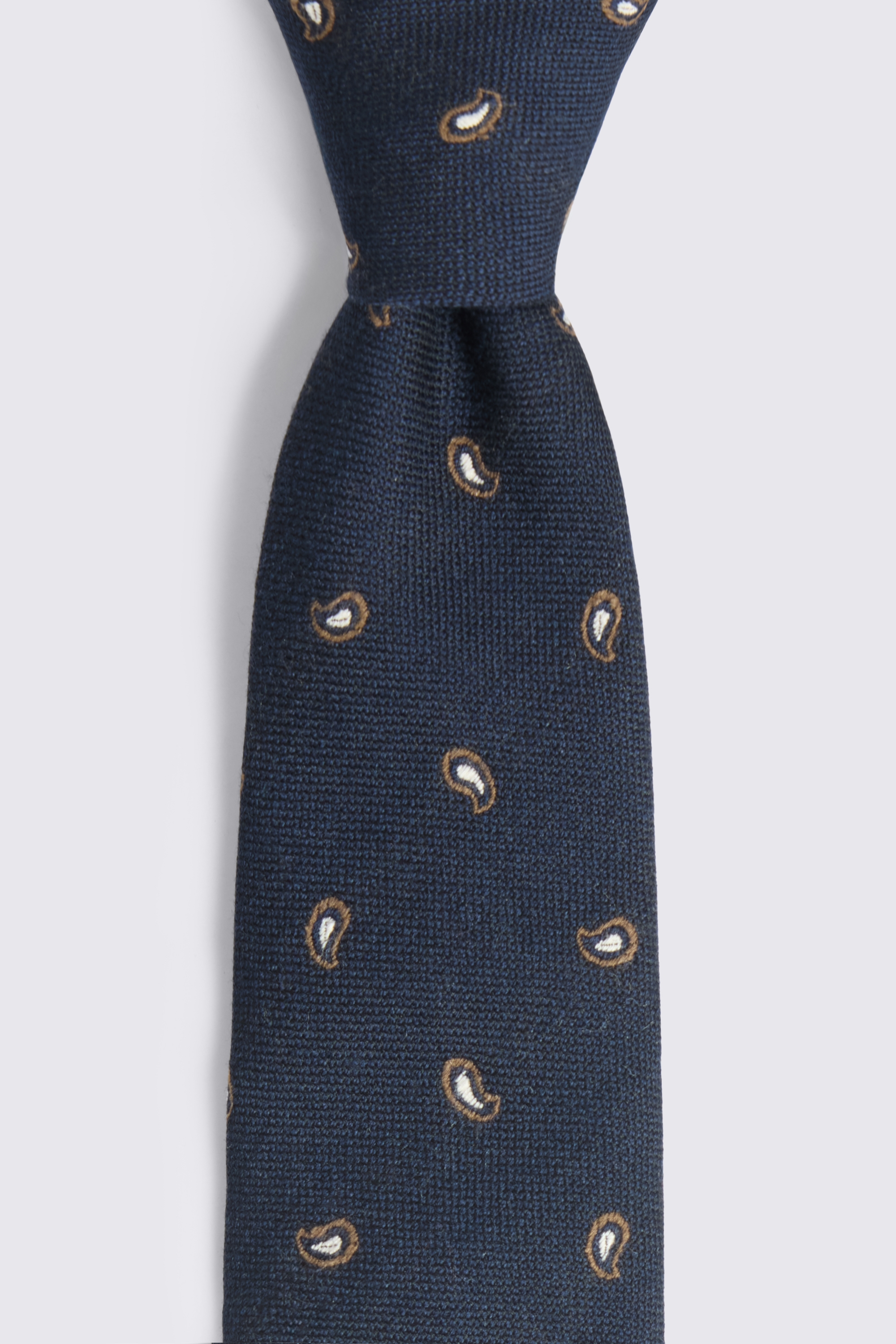 Italian Navy Paisley Tie