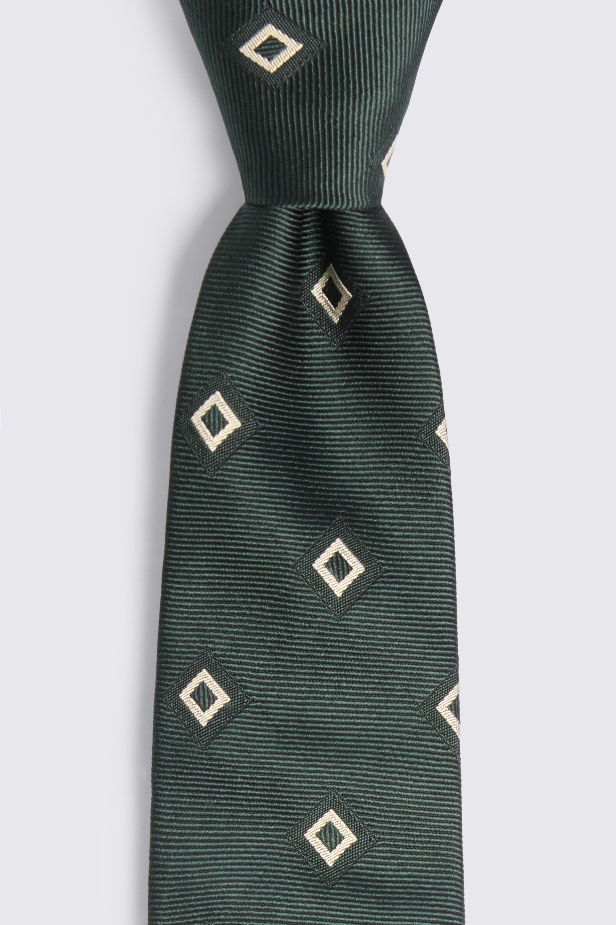 Italian Dark Green Diamond Tie