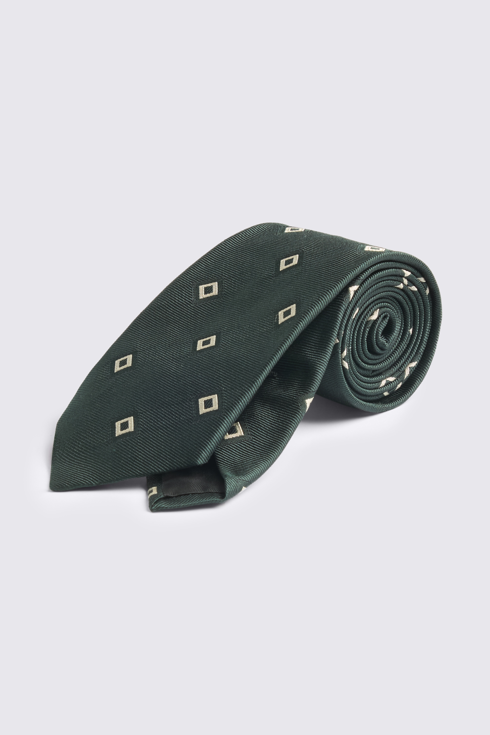 Italian Dark Green Diamond Tie