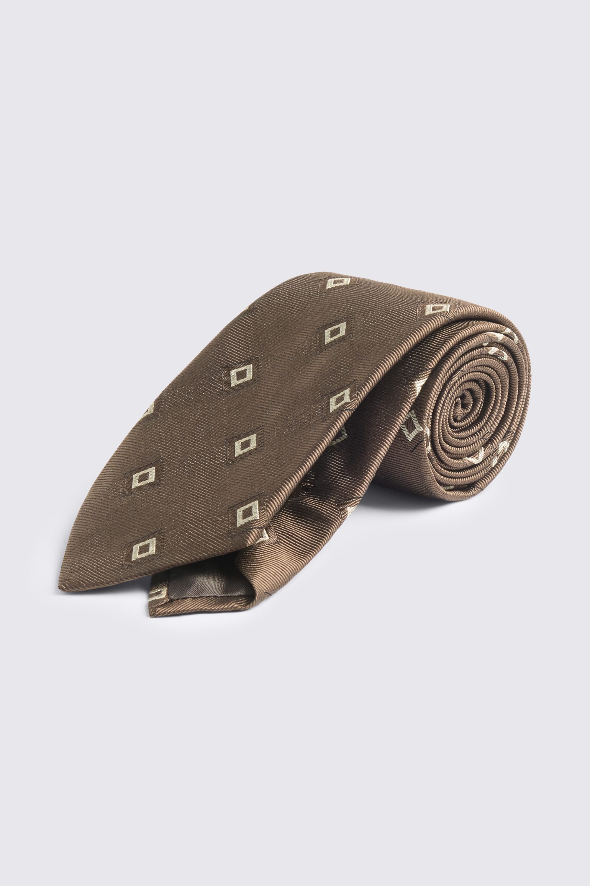 Italian Light Brown Diamond Tie