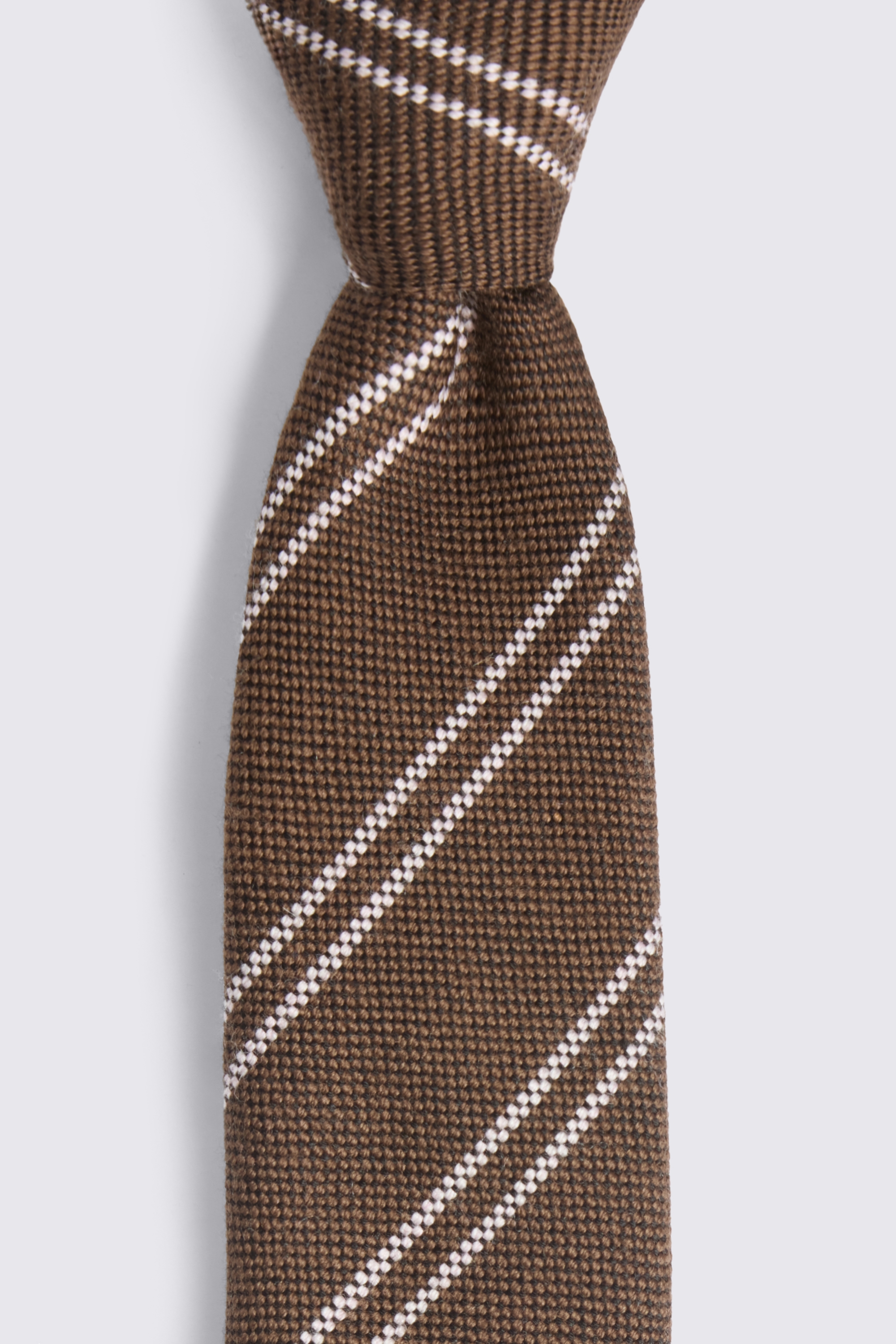 Italian Copper & Pink Wool Stripe Tie