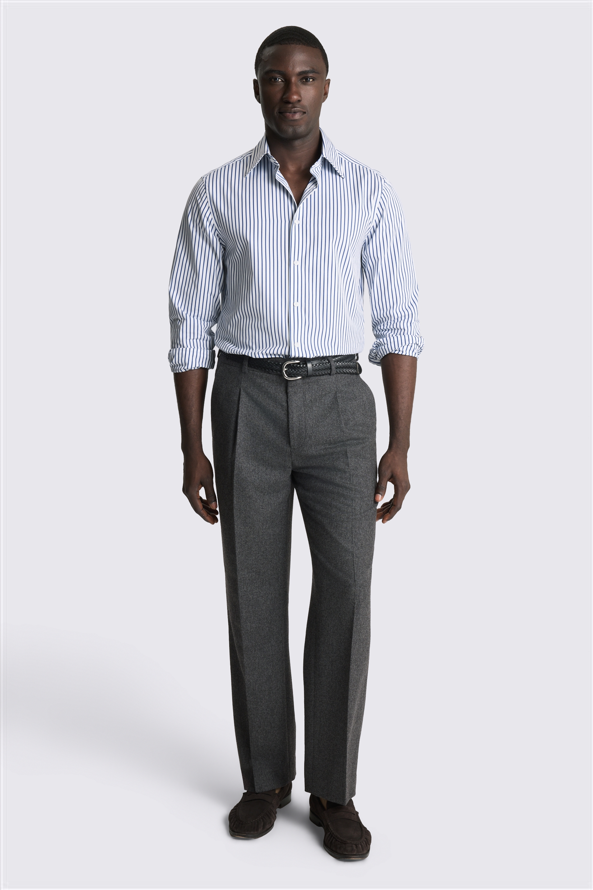 Navy & Blue Stripe Shirt