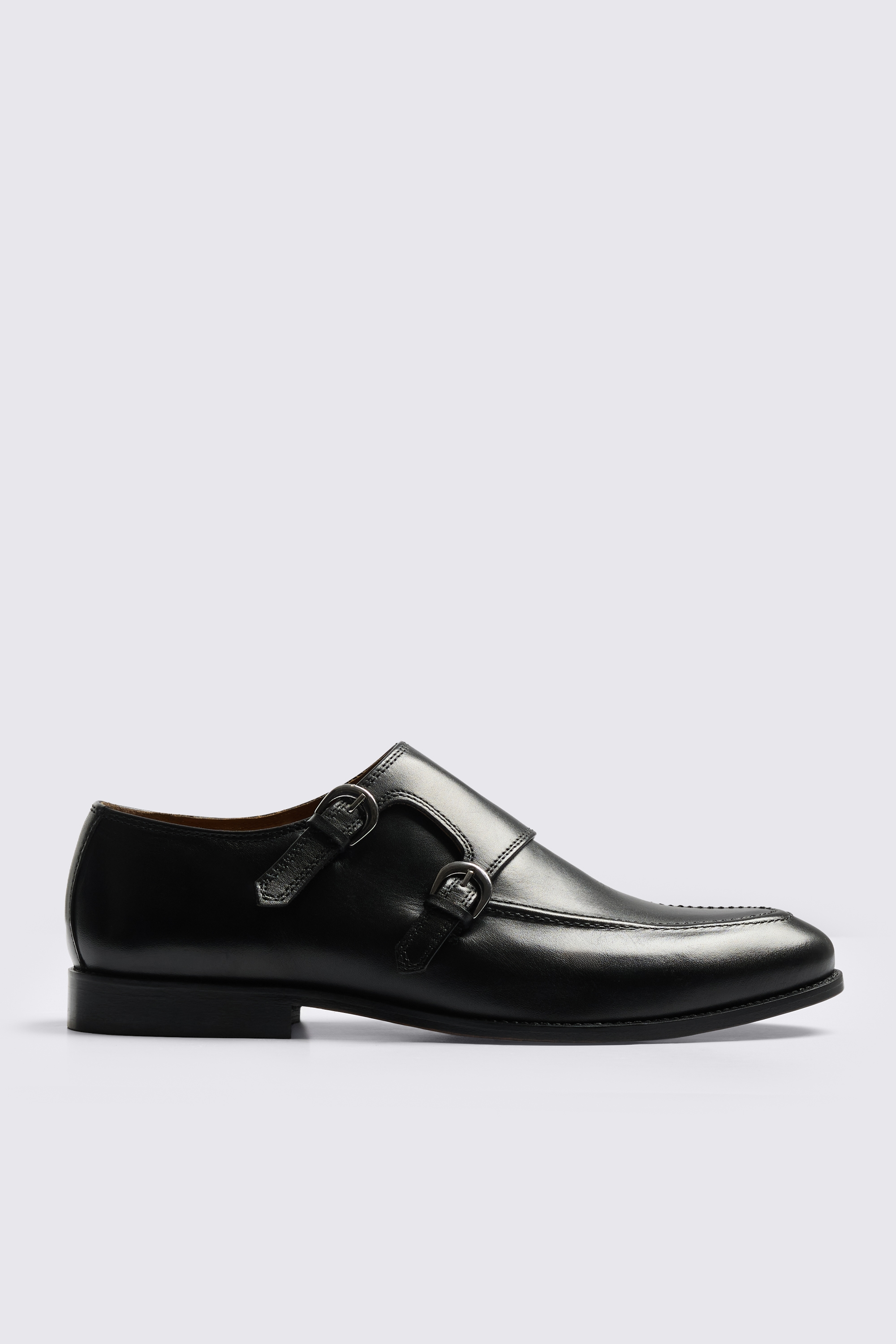 Corsica Black Double Monk Shoes