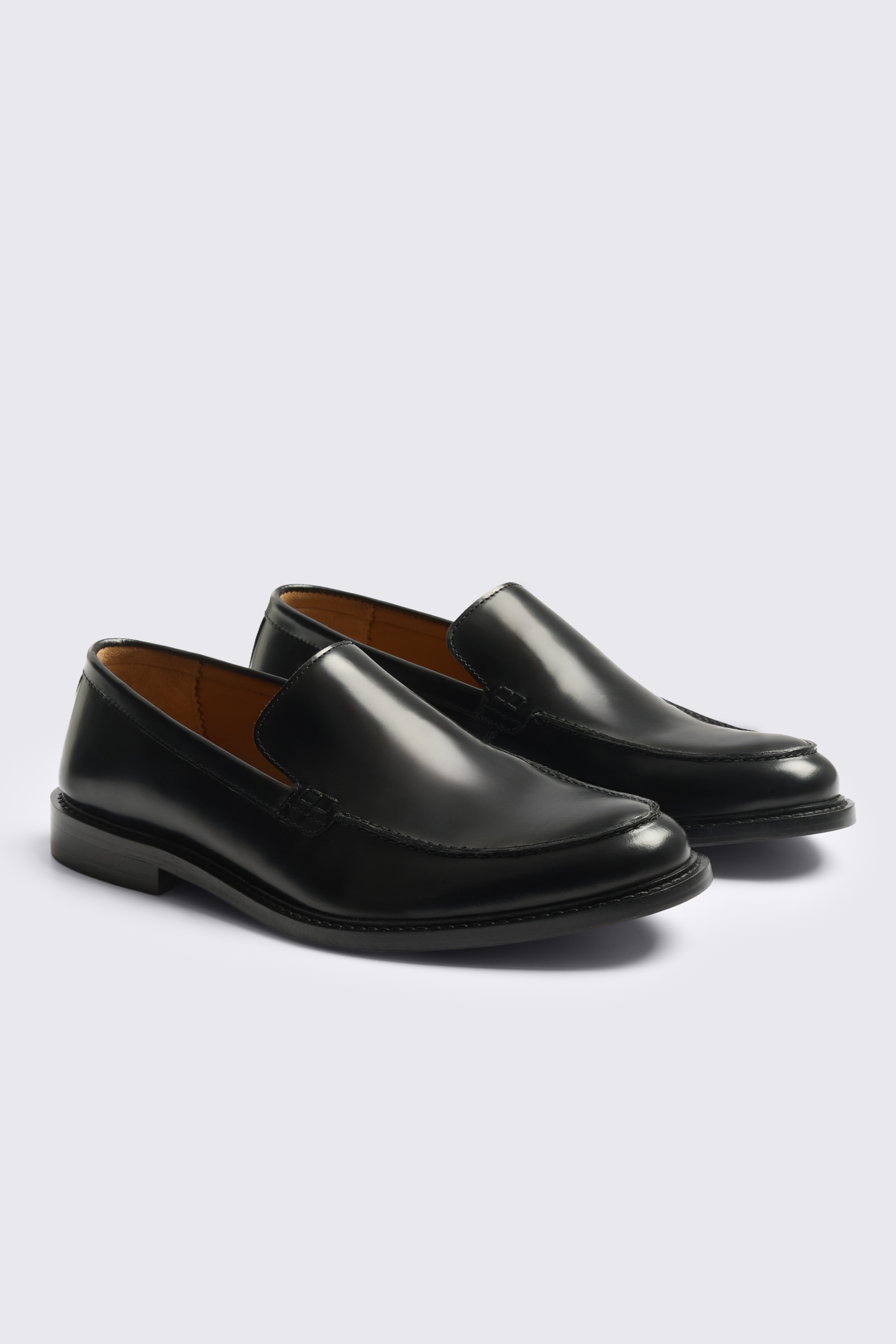 Sutton Plain Black Loafers