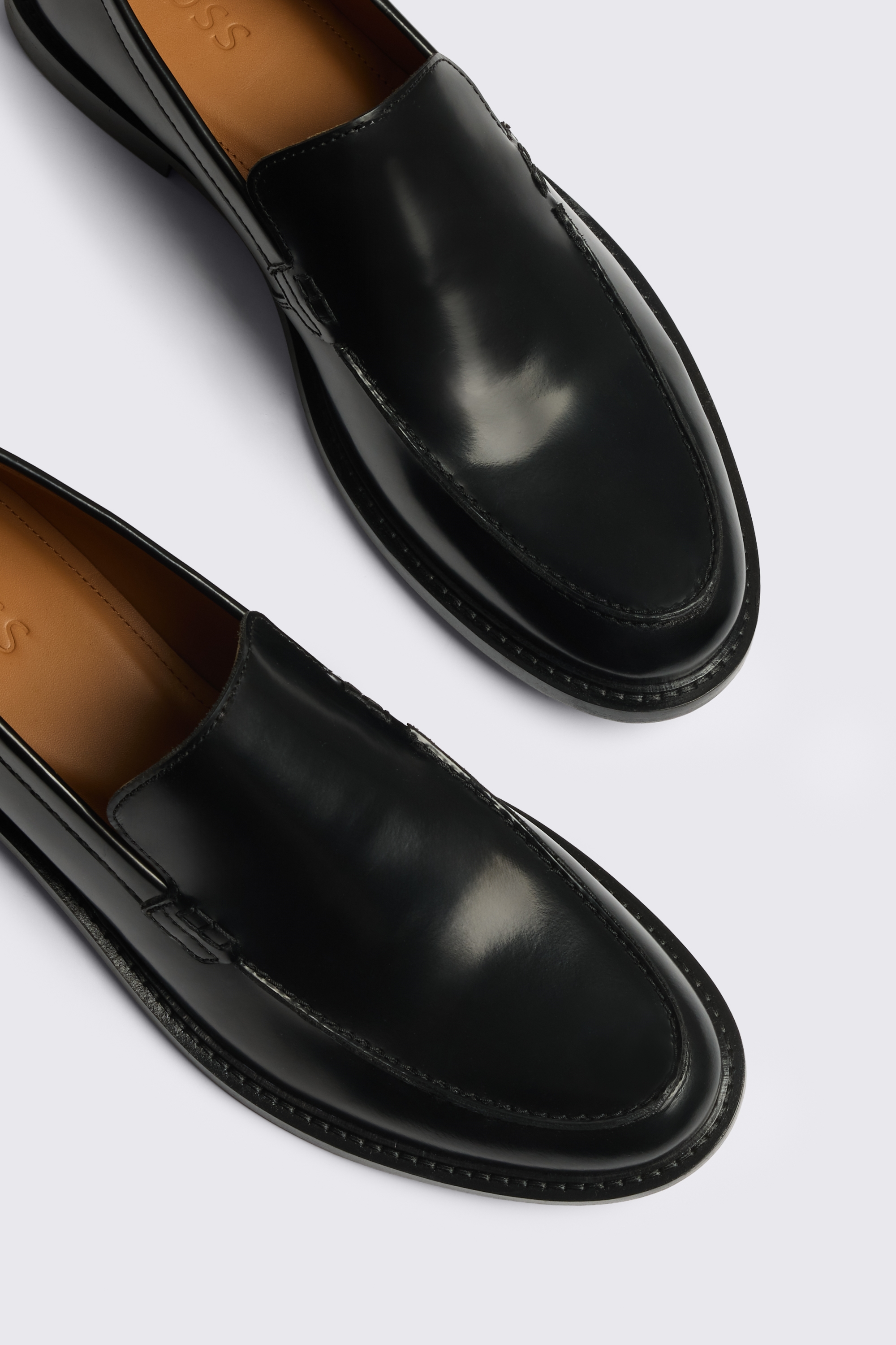 Sutton Plain Black Loafers