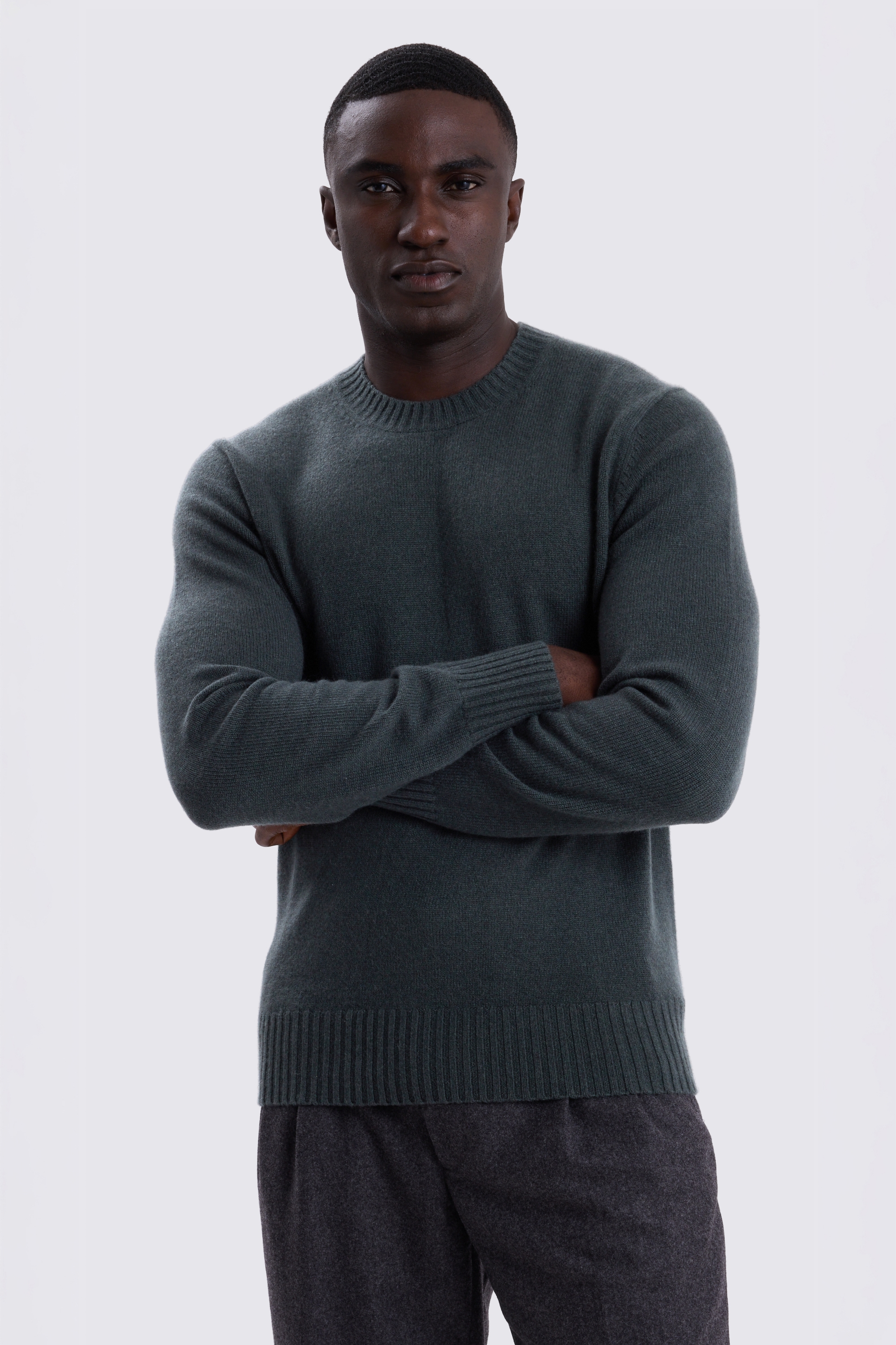 Khaki Cashmere Crew Neck