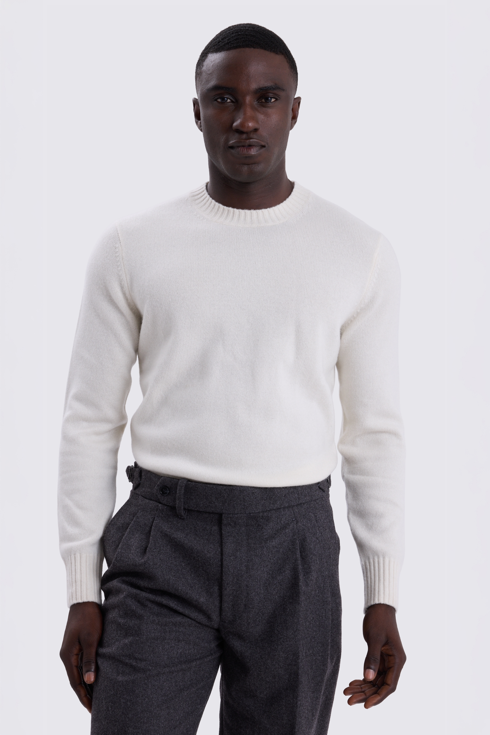 Ecru Cashmere Crew Neck